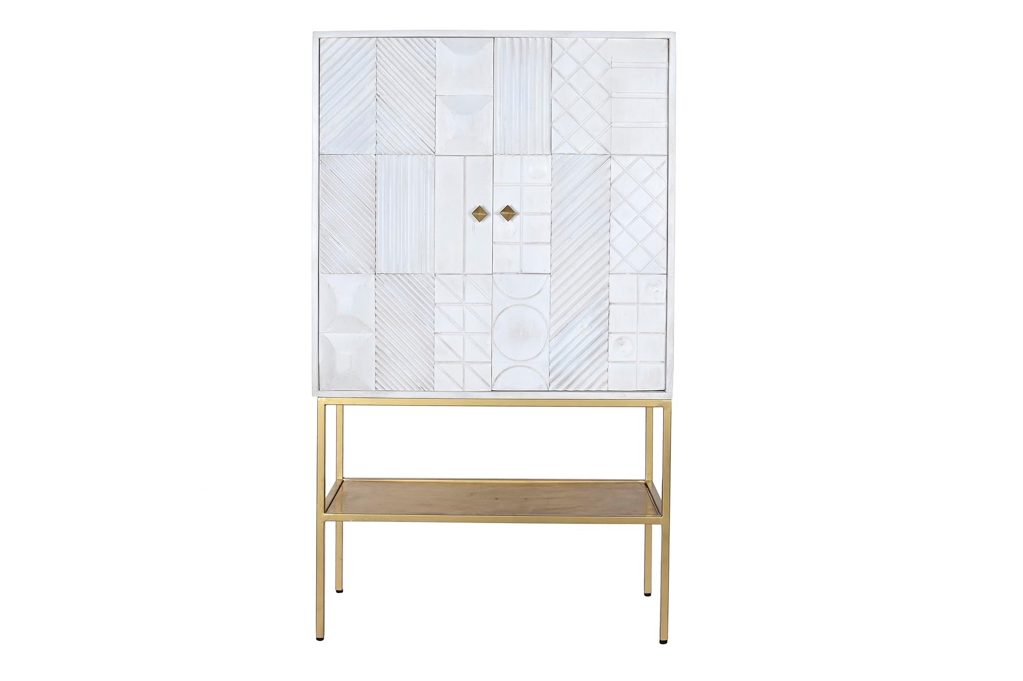 Aparador Mango Metal 91X44X152 30,00 Blanco