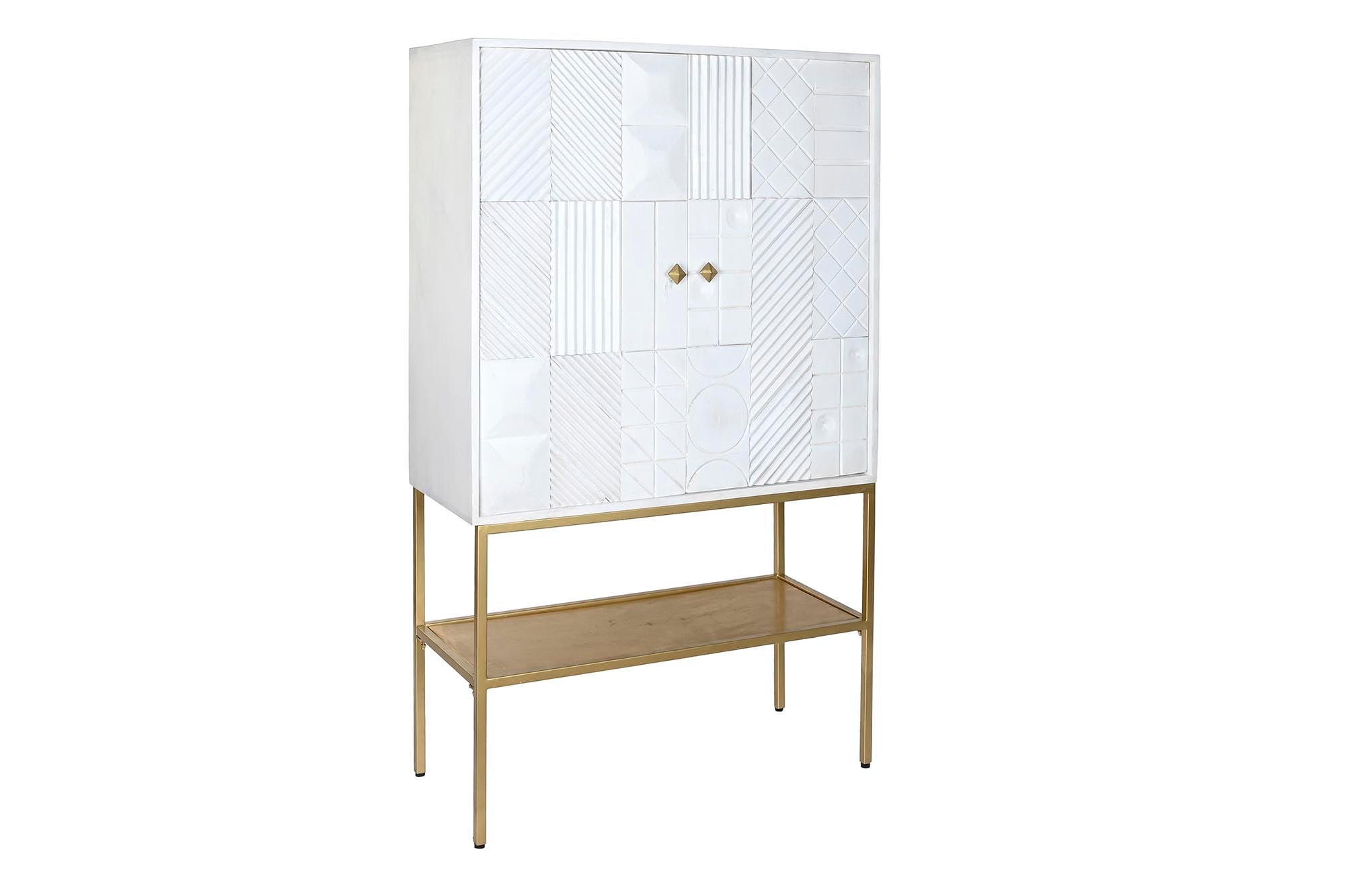 Aparador Mango Metal 91X44X152 30,00 Blanco