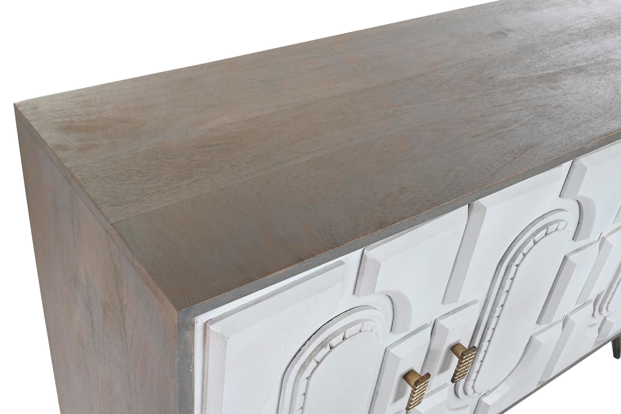 Buffet com puxador metálico 152X43X84 Branco