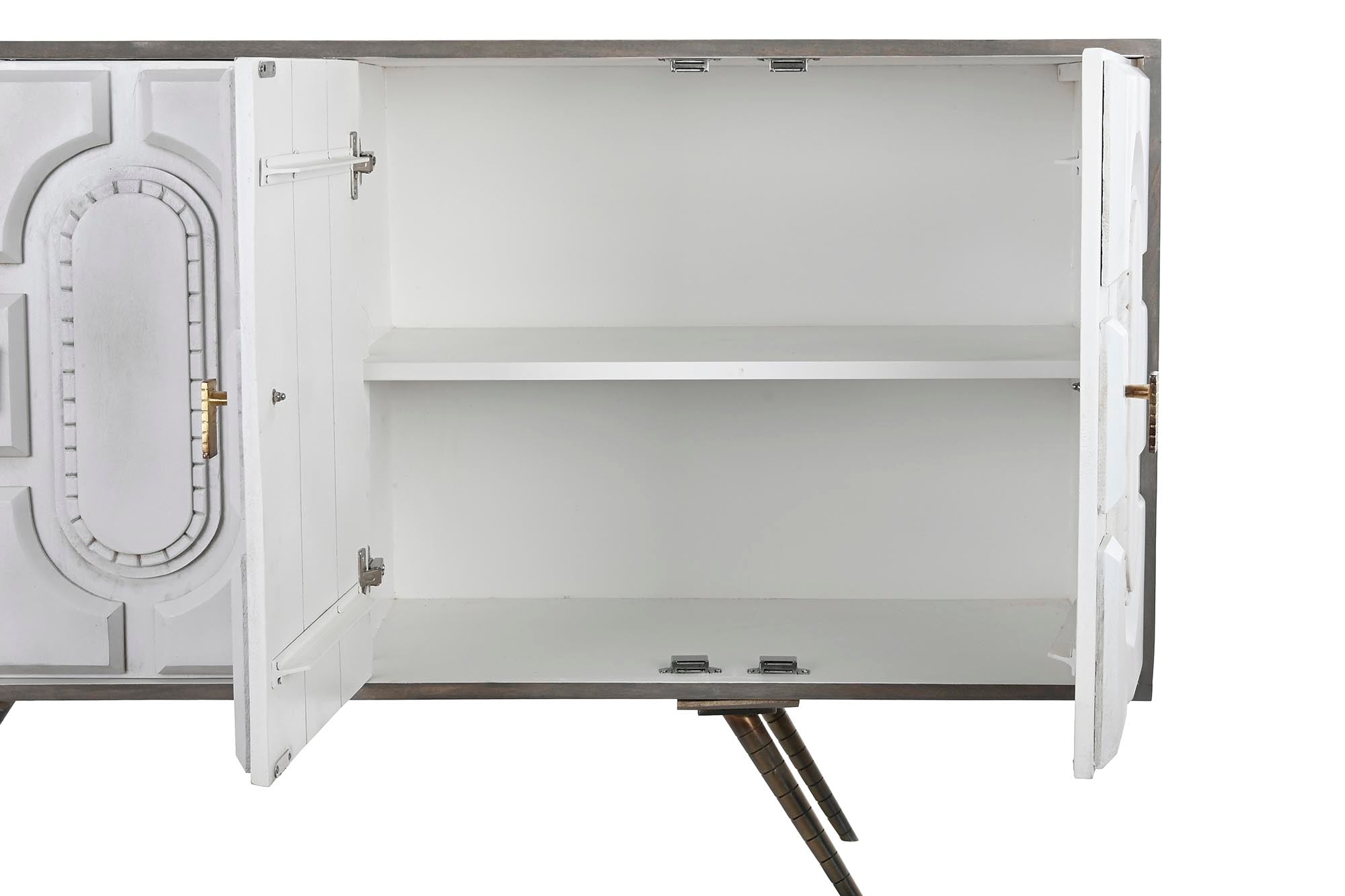 Buffet com puxador metálico 152X43X84 Branco