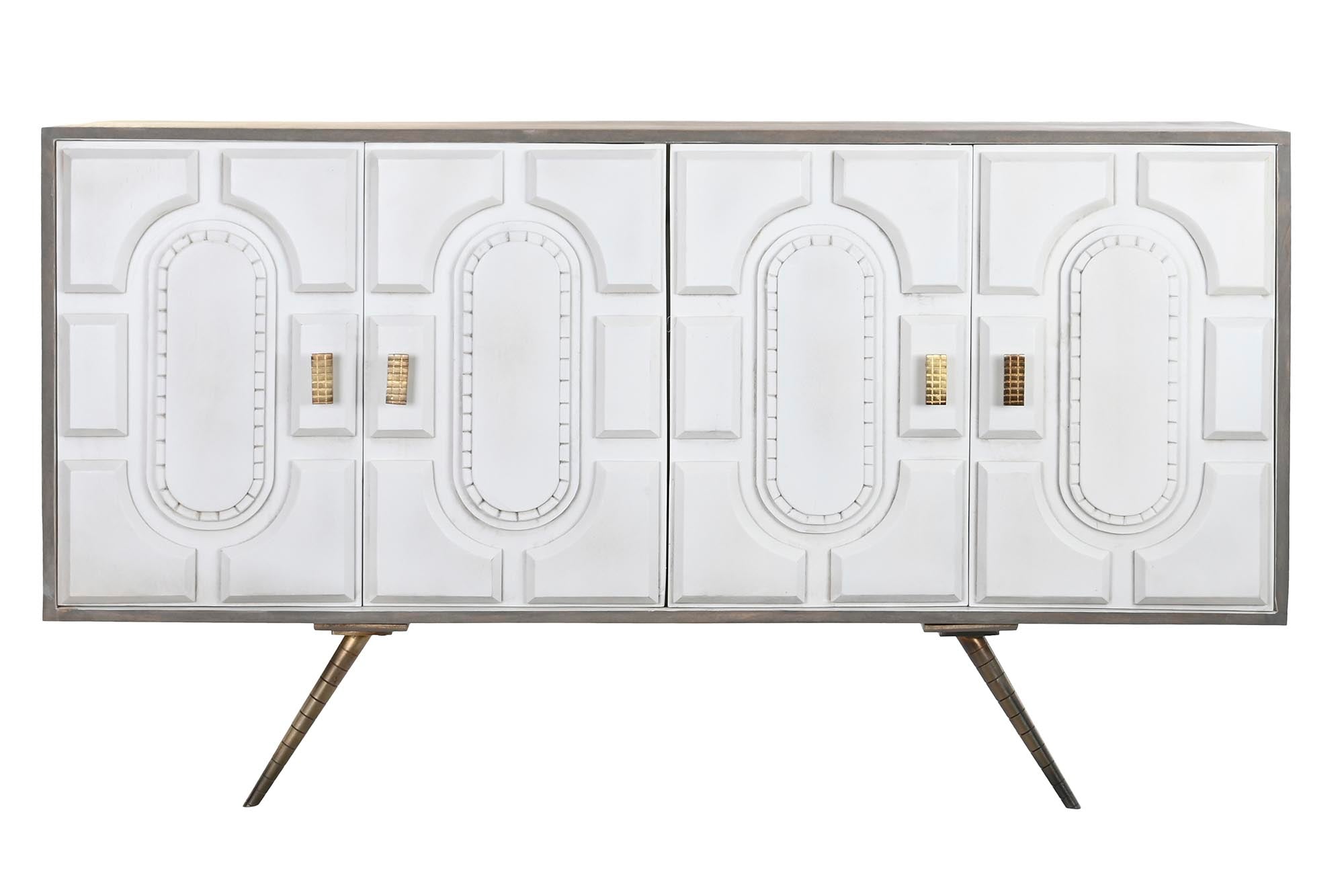 Buffet com puxador metálico 152X43X84 Branco