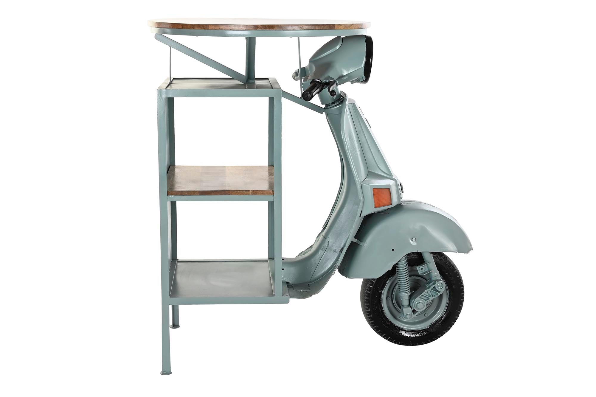 Mesa Hierro Mango 116X72X110 Moto Desgastado