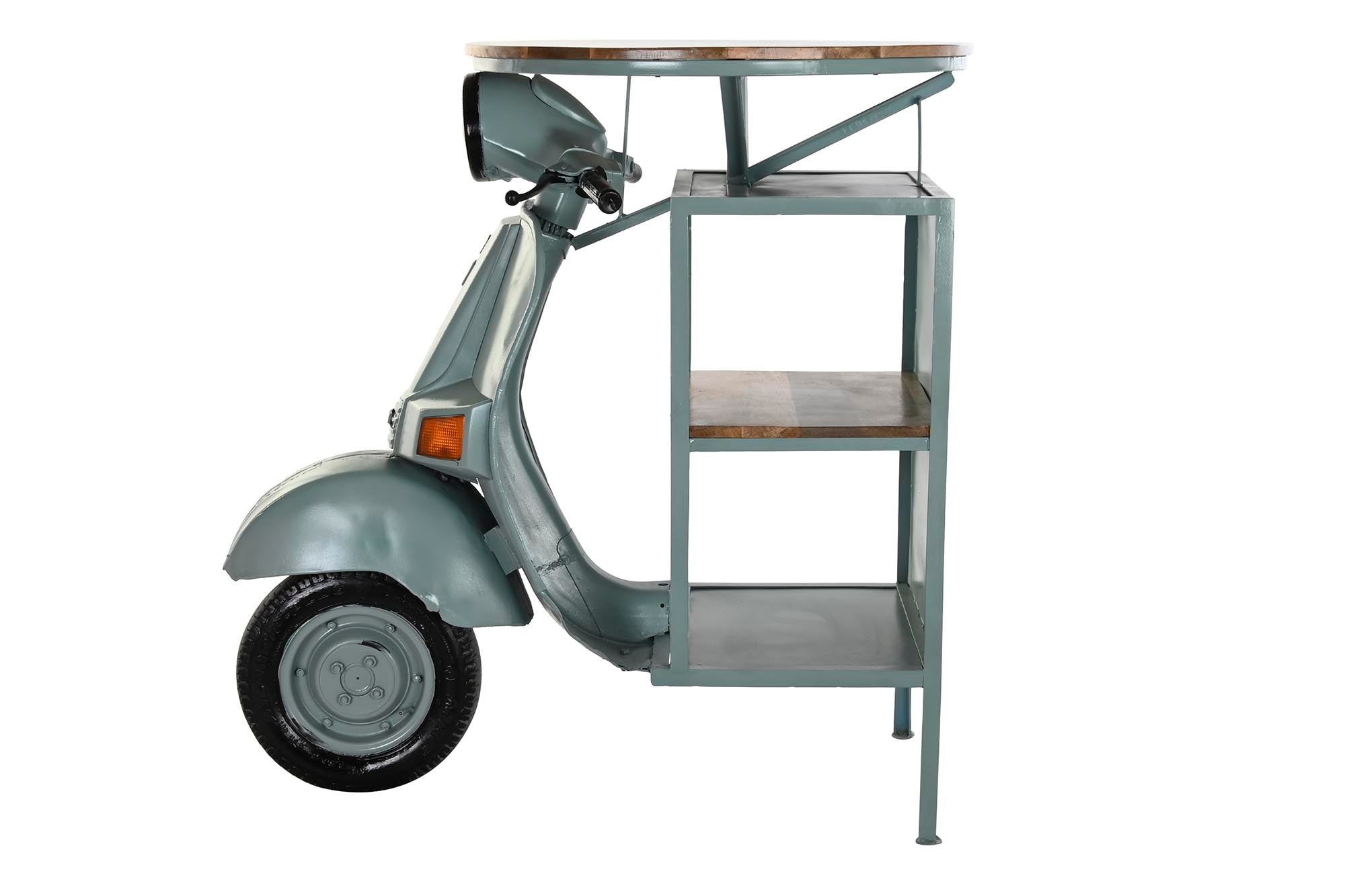 Mesa Hierro Mango 116X72X110 Moto Desgastado