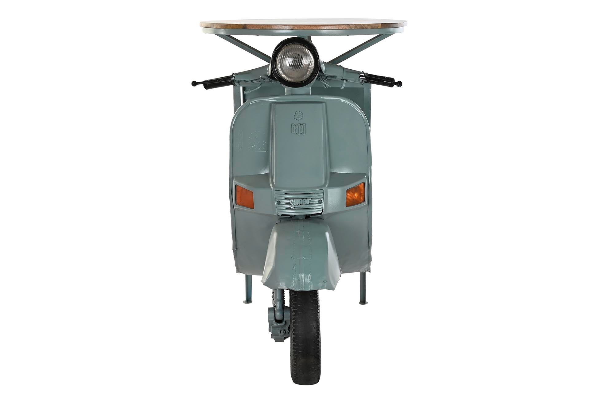 Mesa Hierro Mango 116X72X110 Moto Desgastado