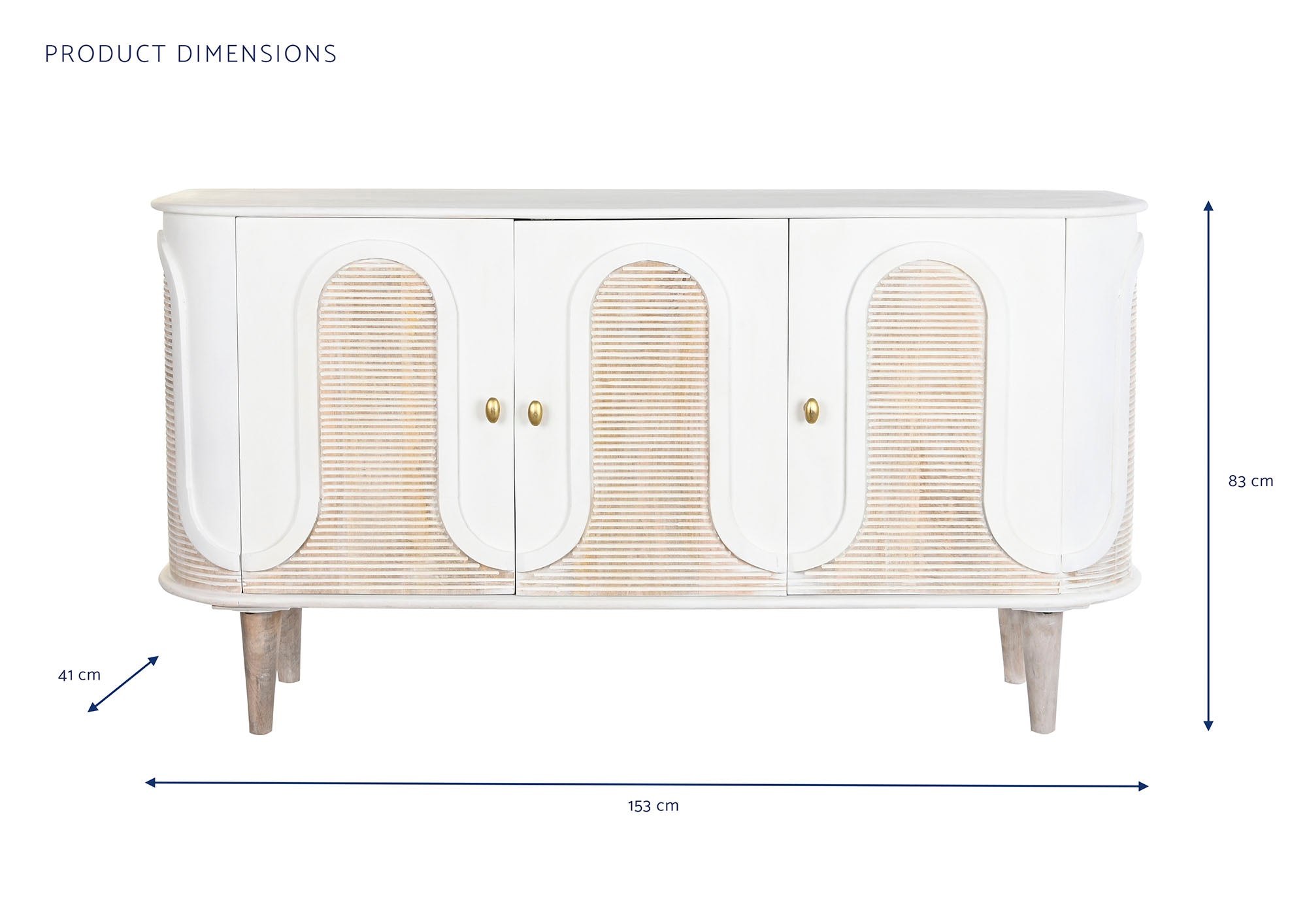 Buffet Madera 153X41X83 Blanco