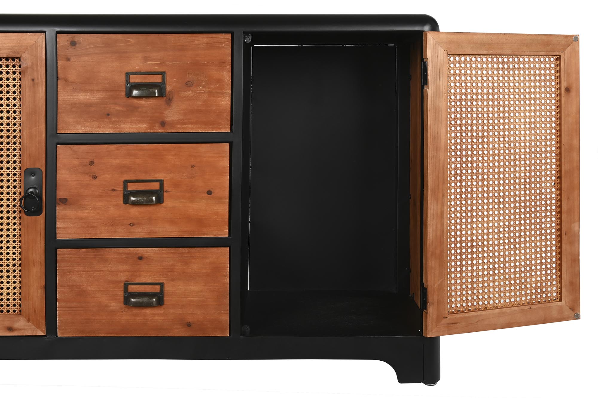 Buffet Fir Metal 120X40X79 Marrom Escuro