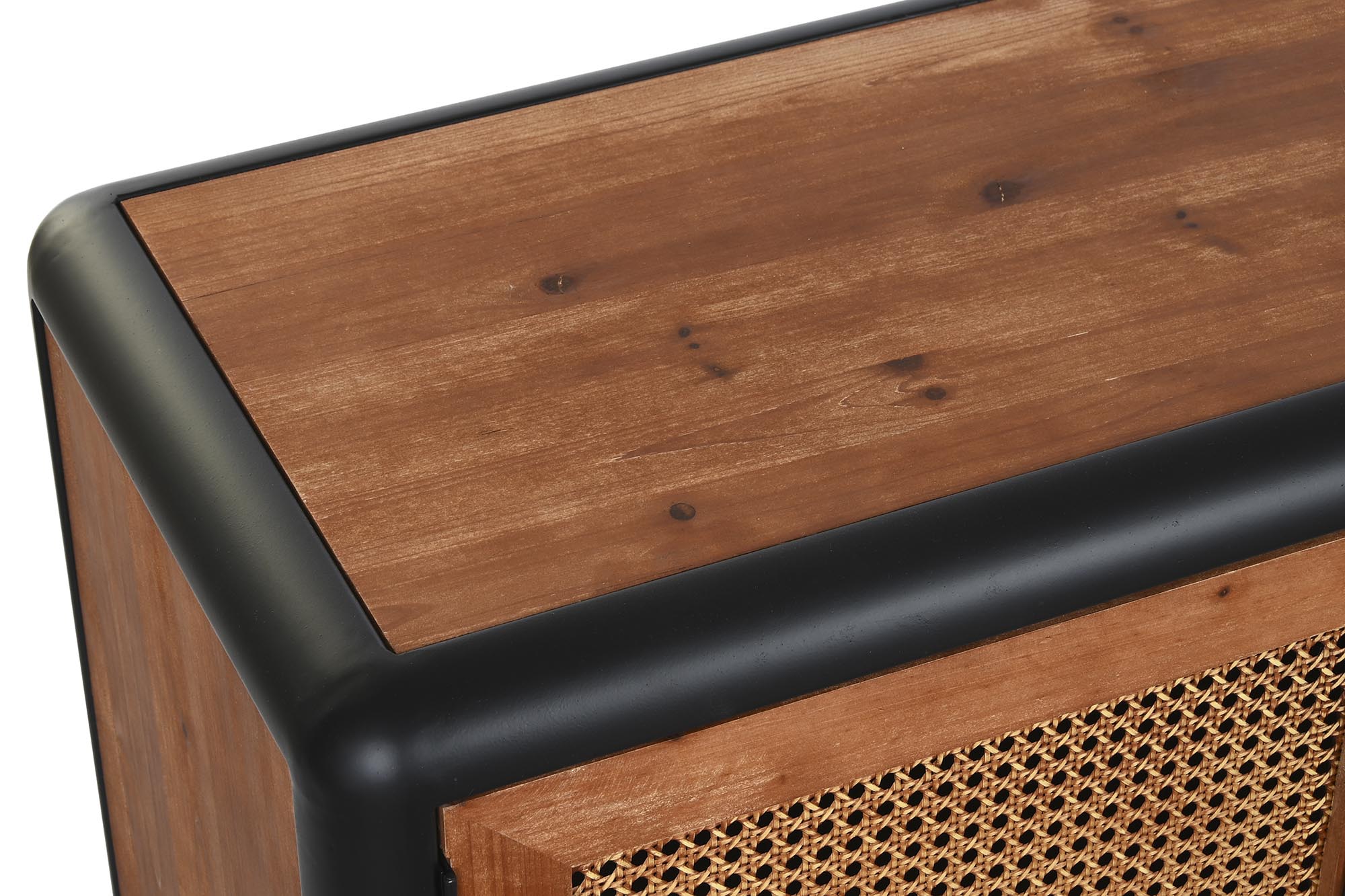 Fir Metal TV Cabinet 150x40x50 Dark Brown