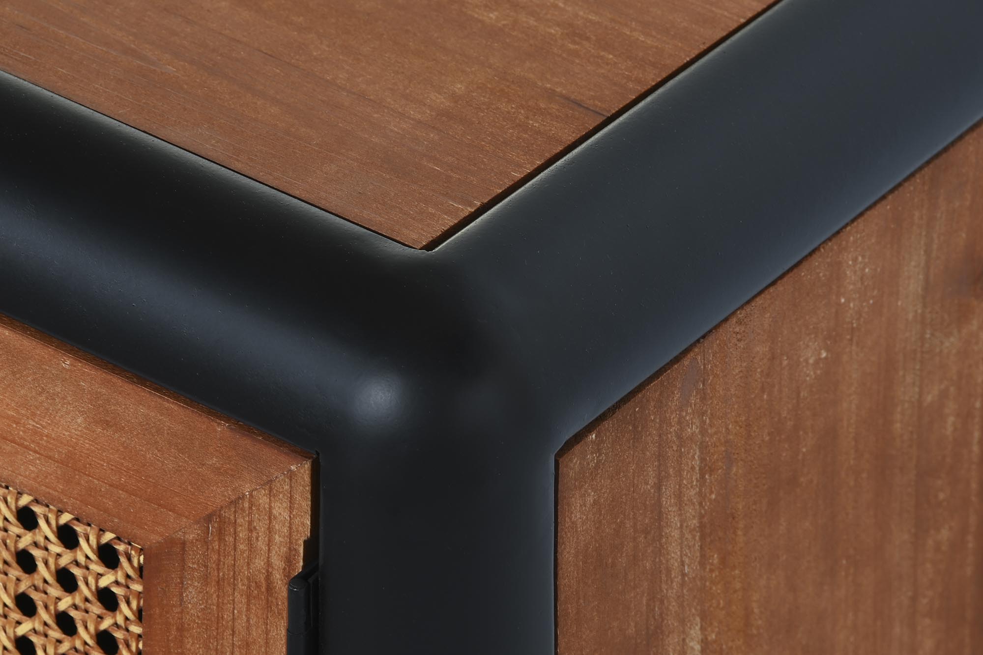 Fir Metal TV Cabinet 150x40x50 Dark Brown