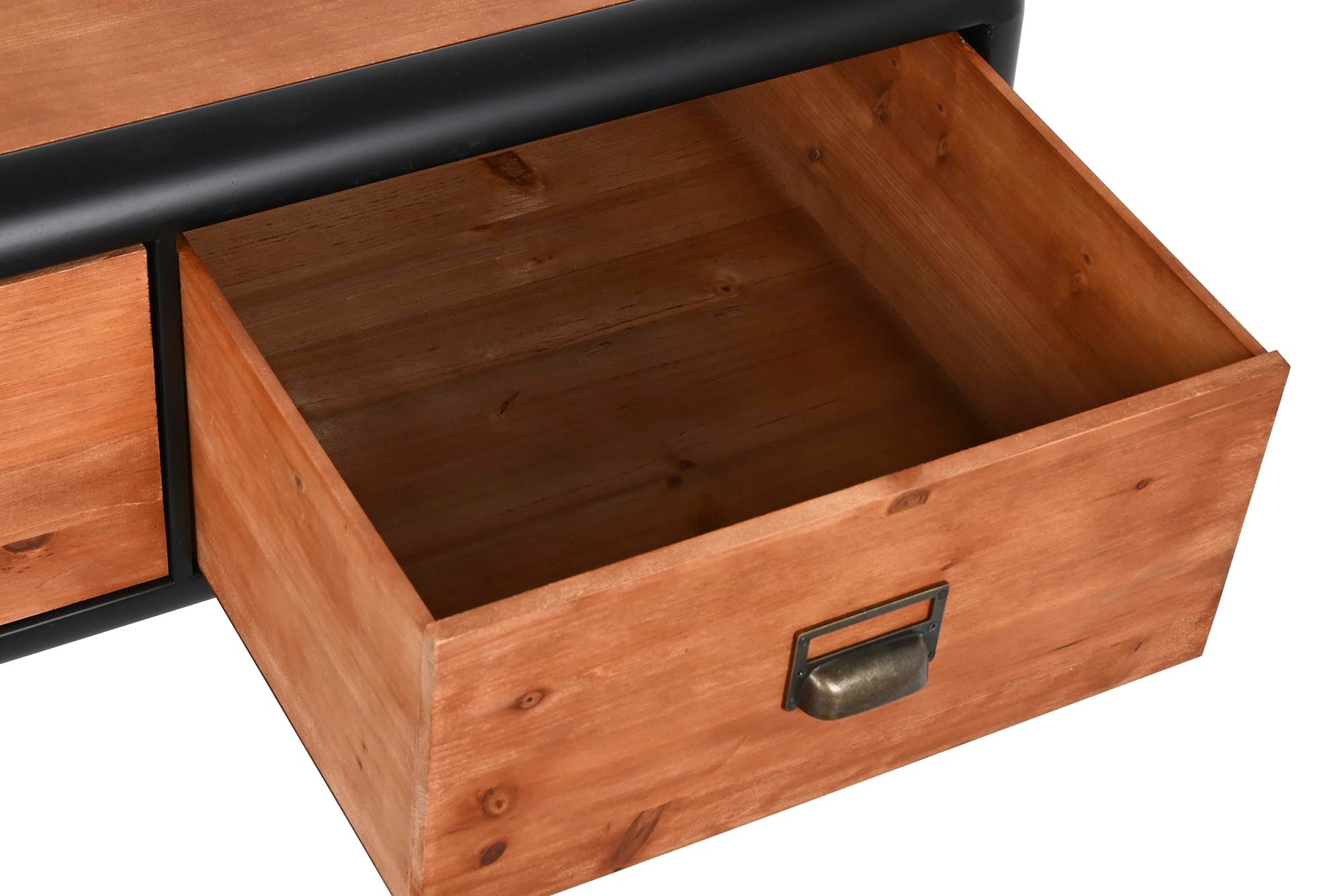 Mesa de centro de metal Fir 97x56x45 marrom escuro