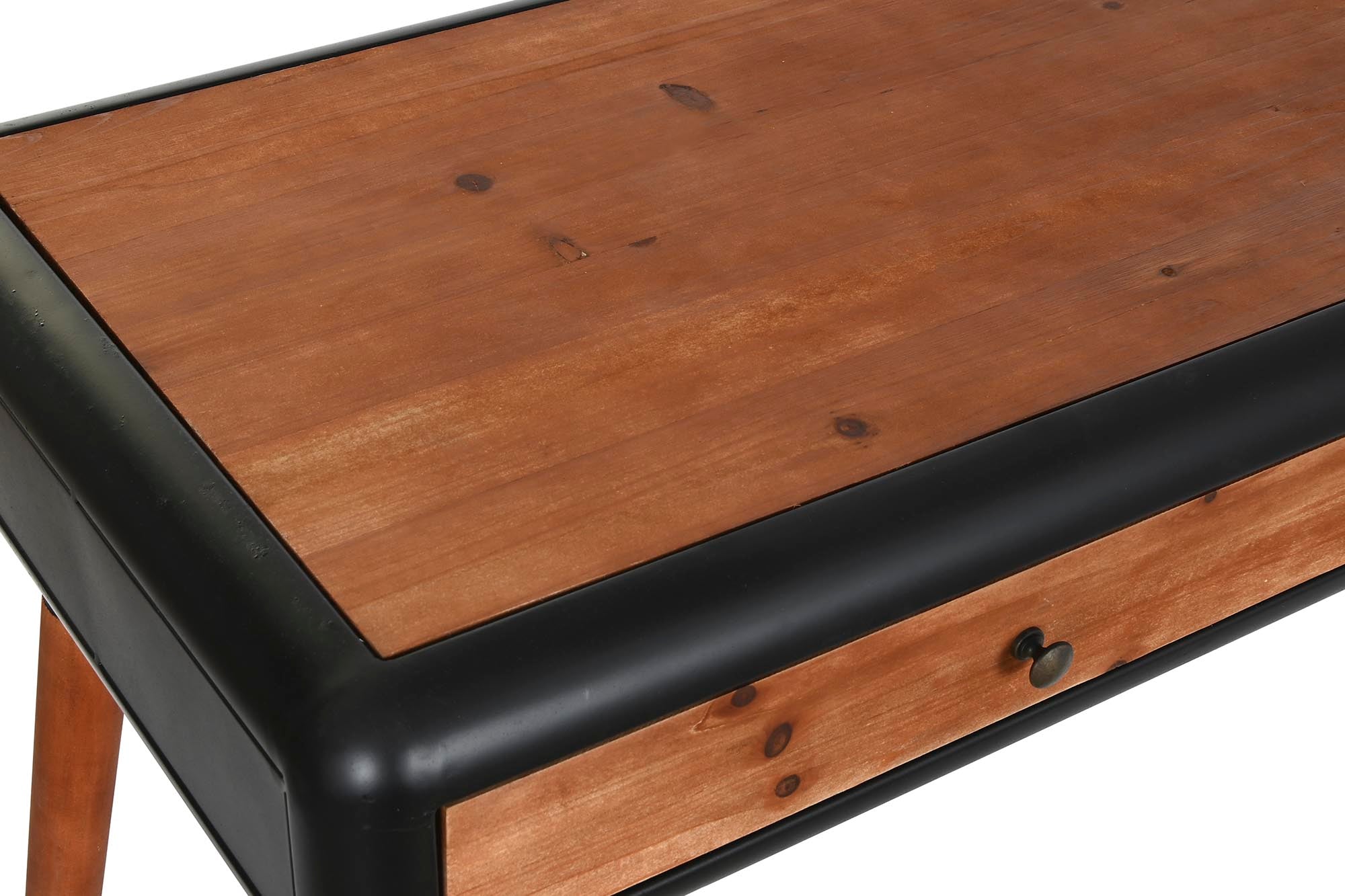 Console de metal Fir 120X50X77 Marrom Escuro