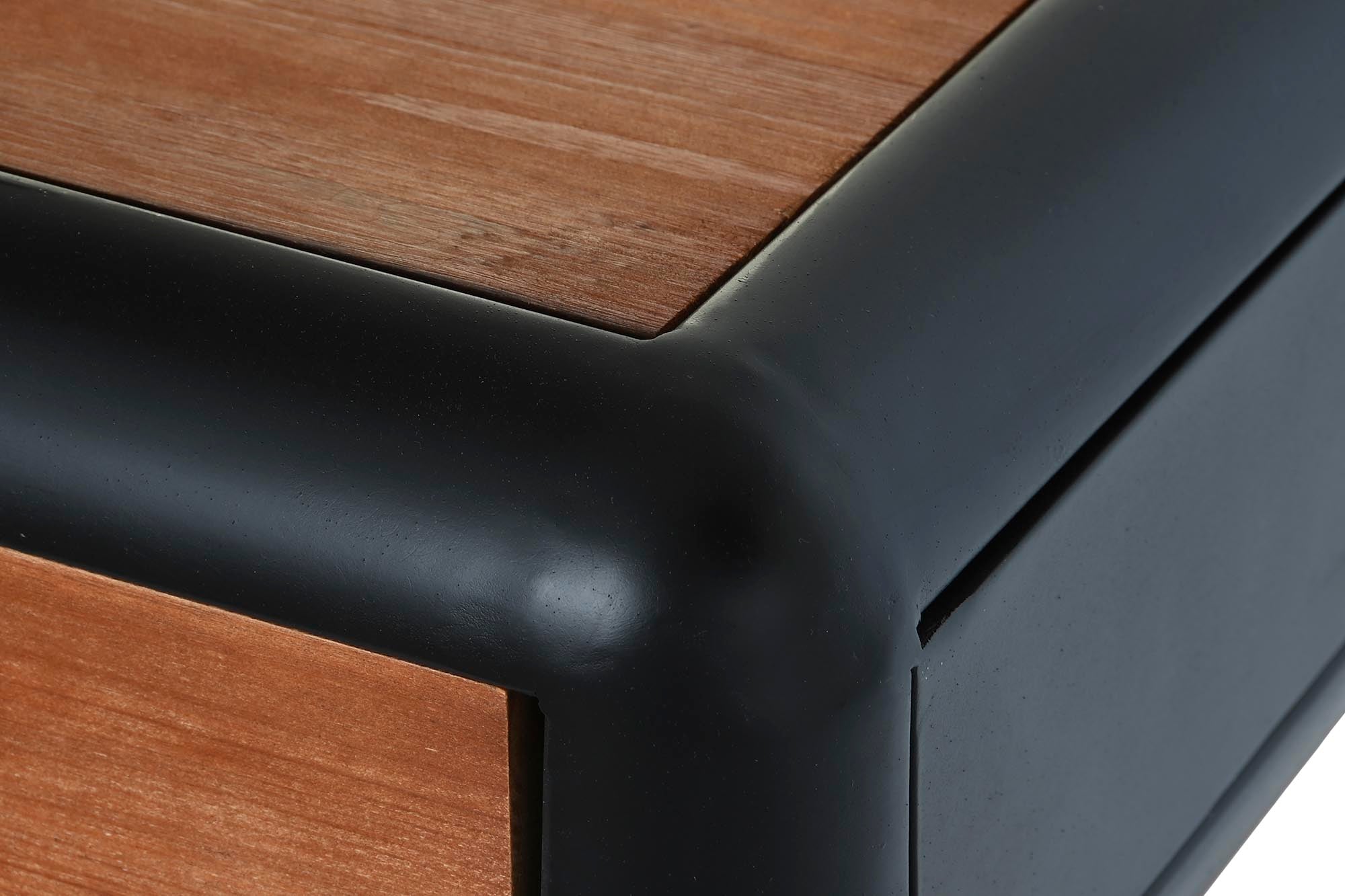 Console de metal Fir 120X50X77 Marrom Escuro