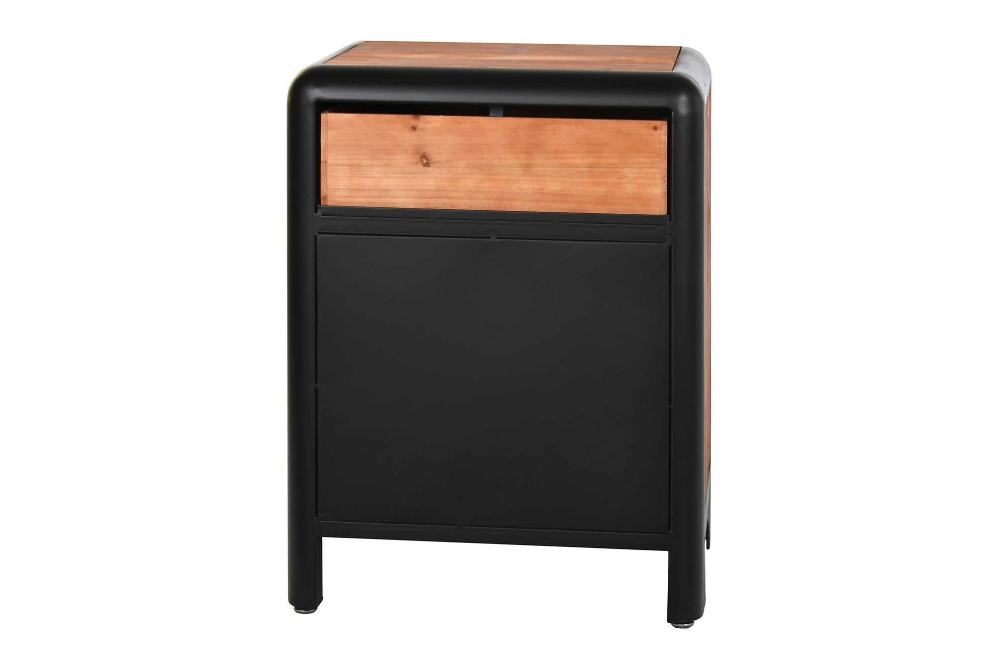 Mesa de cabeceira de metal Fir 48x40x62 marrom escuro