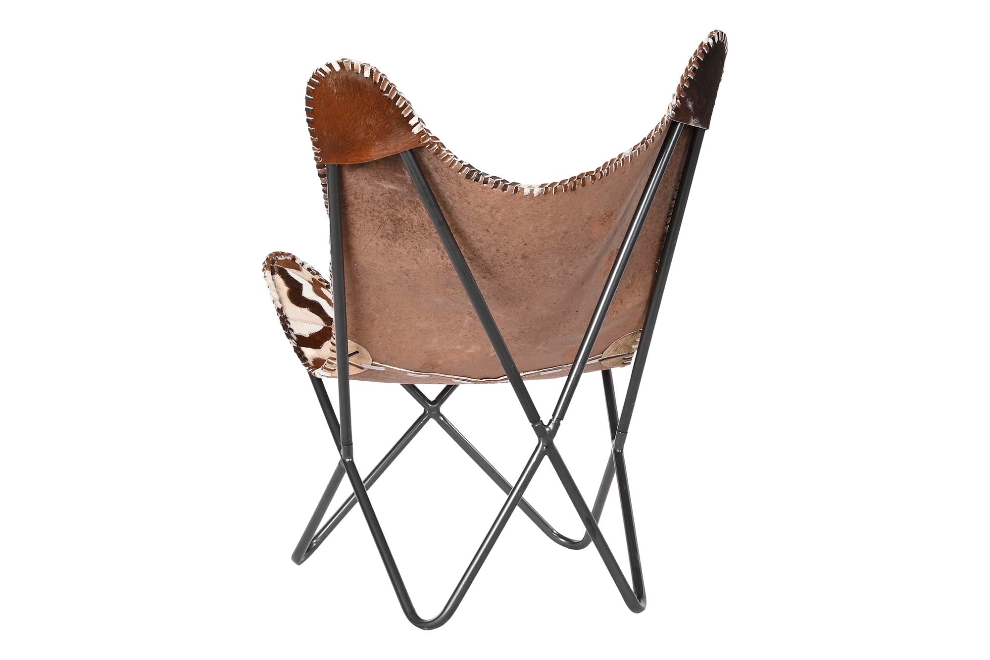 Sillon Piel Hierro 70X70X90 Rombos Marron