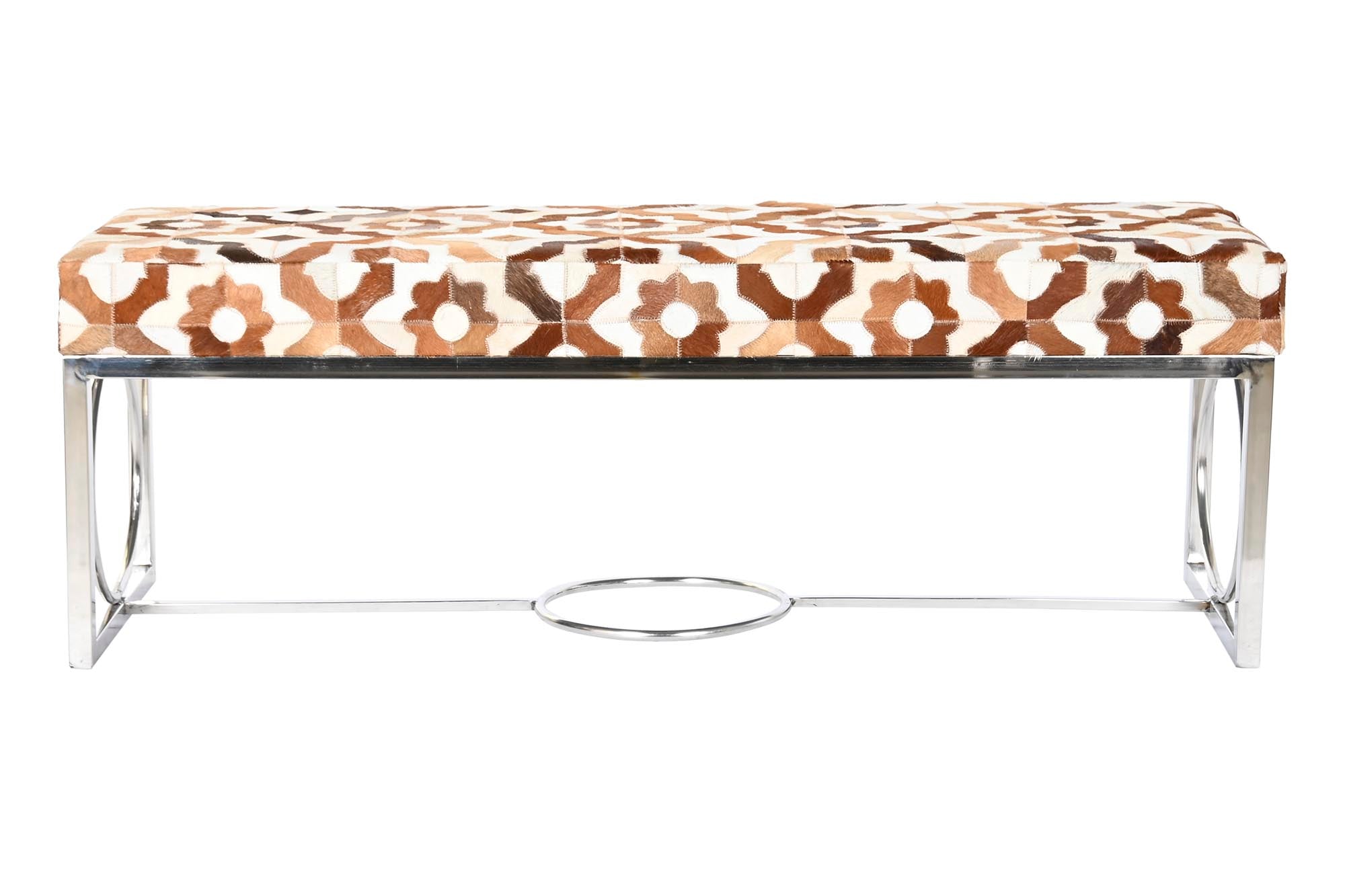 Descalzadora Piel Acero 122X41X44 Rombos Blanco