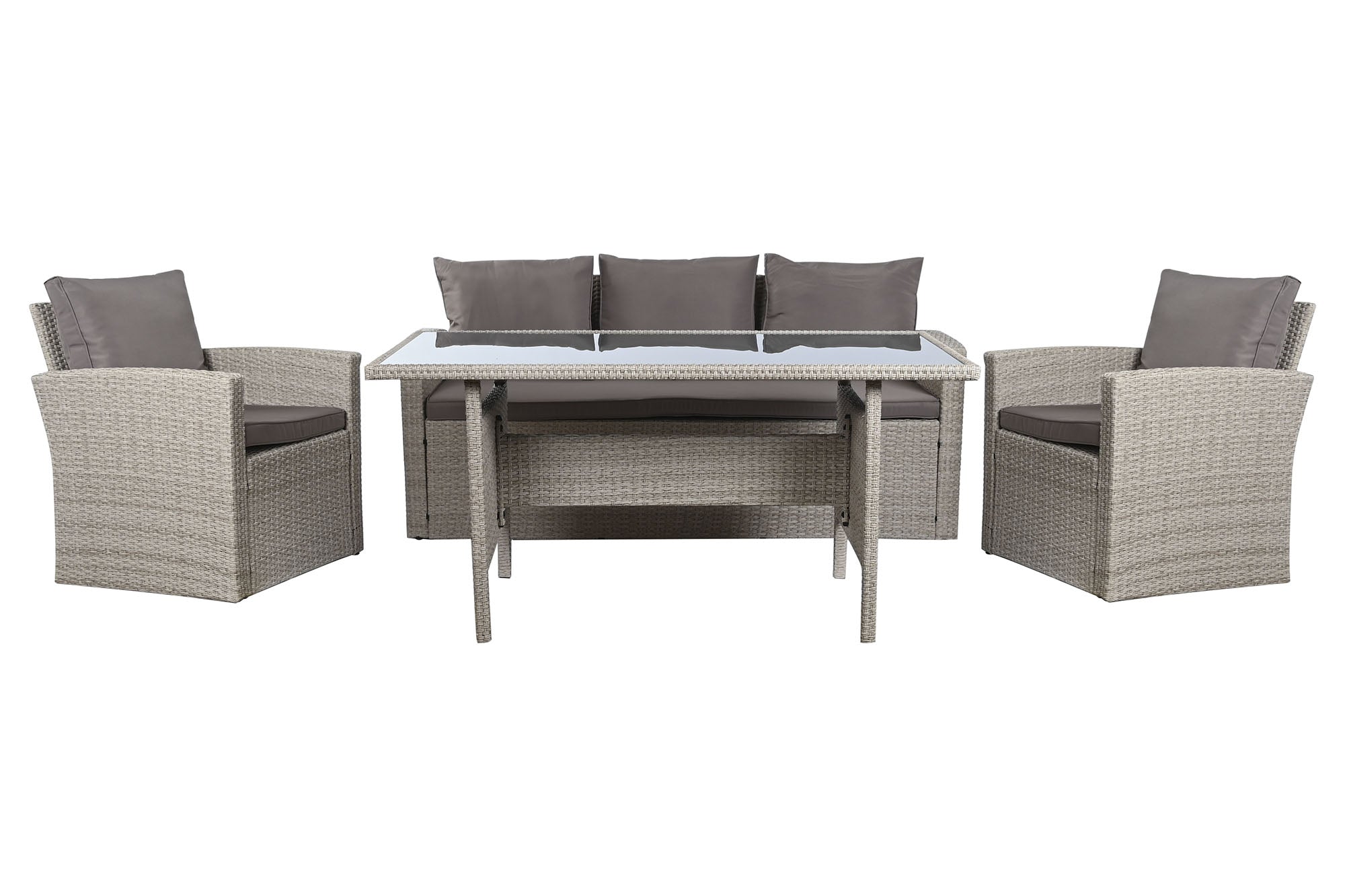 Sofa Set 5 Ratan Sintetico 177X72X80 2 Sillones
