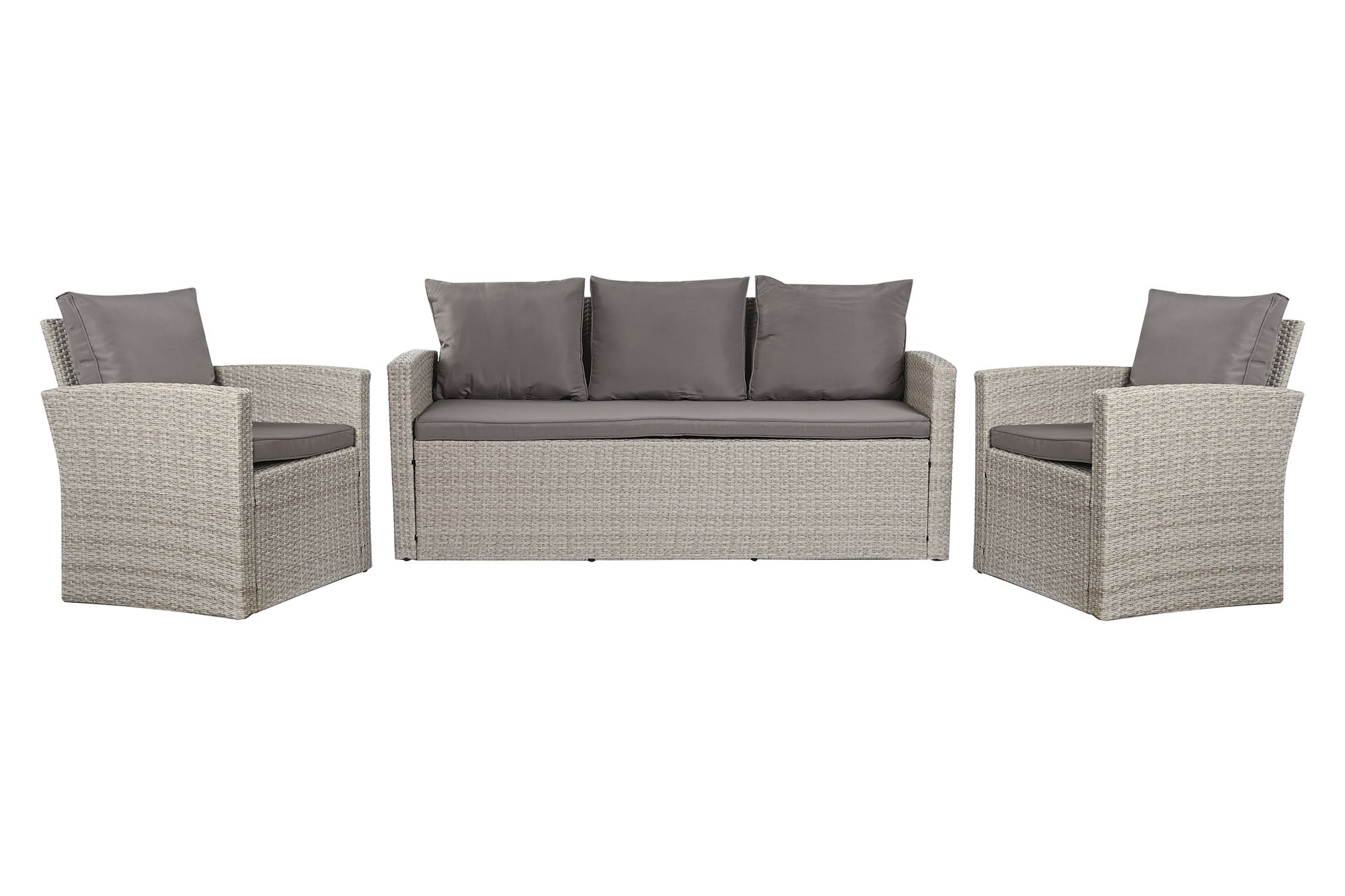 Sofa Set 5 Ratan Sintetico 177X72X80 2 Sillones