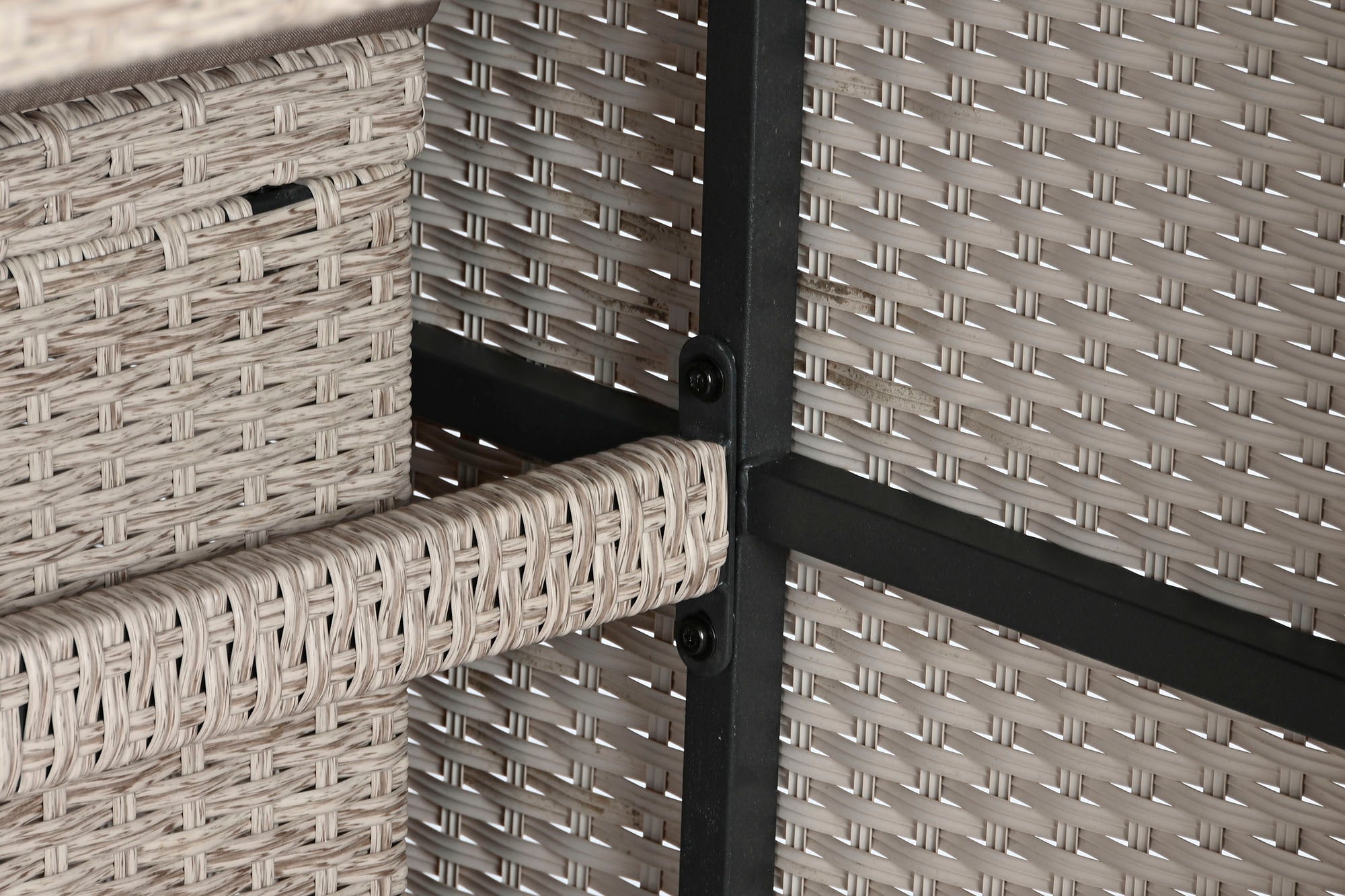 Bar Table Set 7 Synthetic Rattan 143X80X100 6 Stools