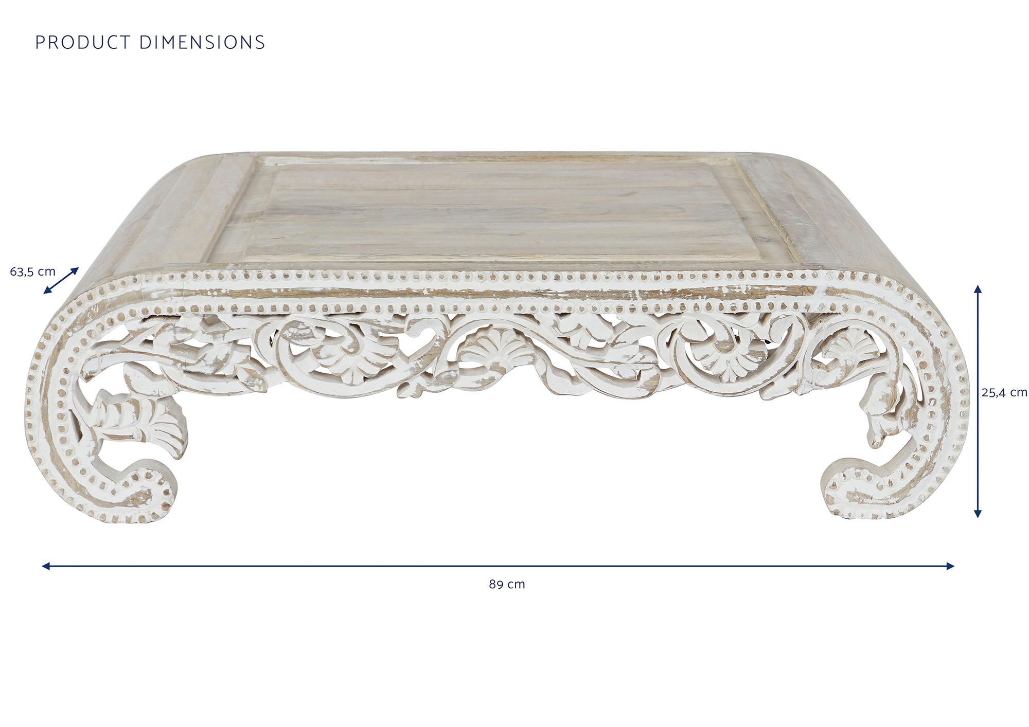 Mesa Lateral Mango 89x63,5x25,4 Branca Decape