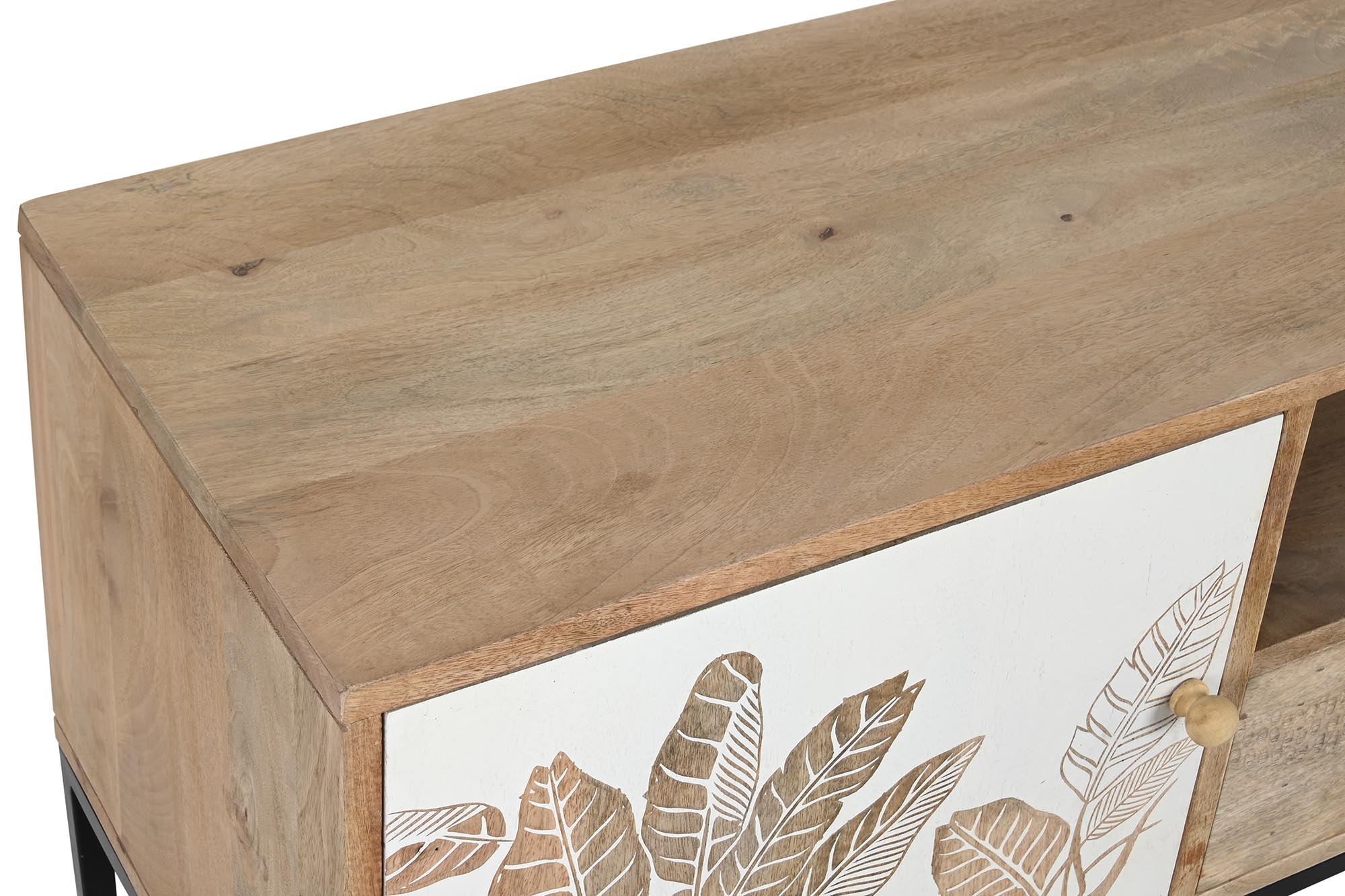 Mango Metal TV Cabinet 140x40x50 White Sheet