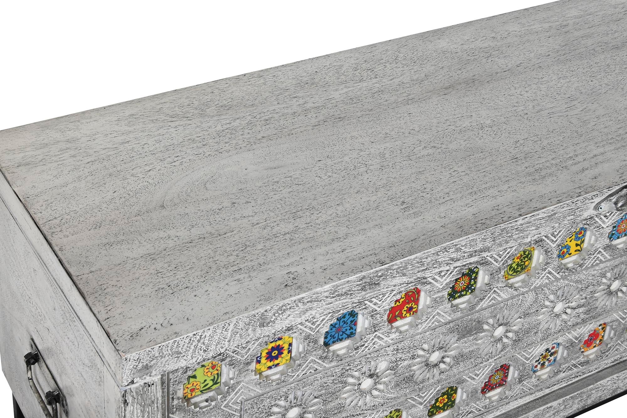 Baul Mango Ceramica 116X40X50 Gris