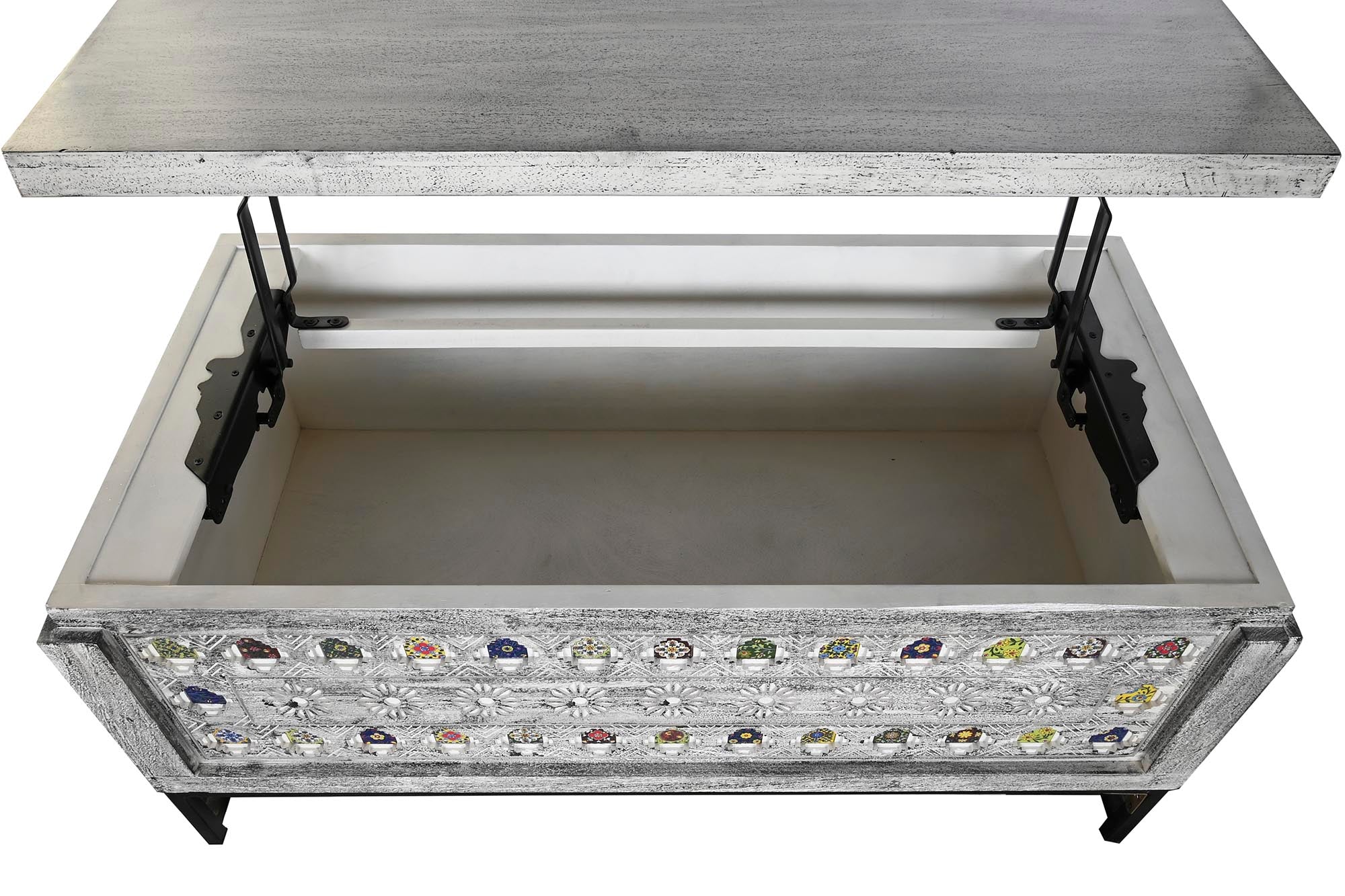 Mesa Centro Mango Metal 116X40X45 Gris