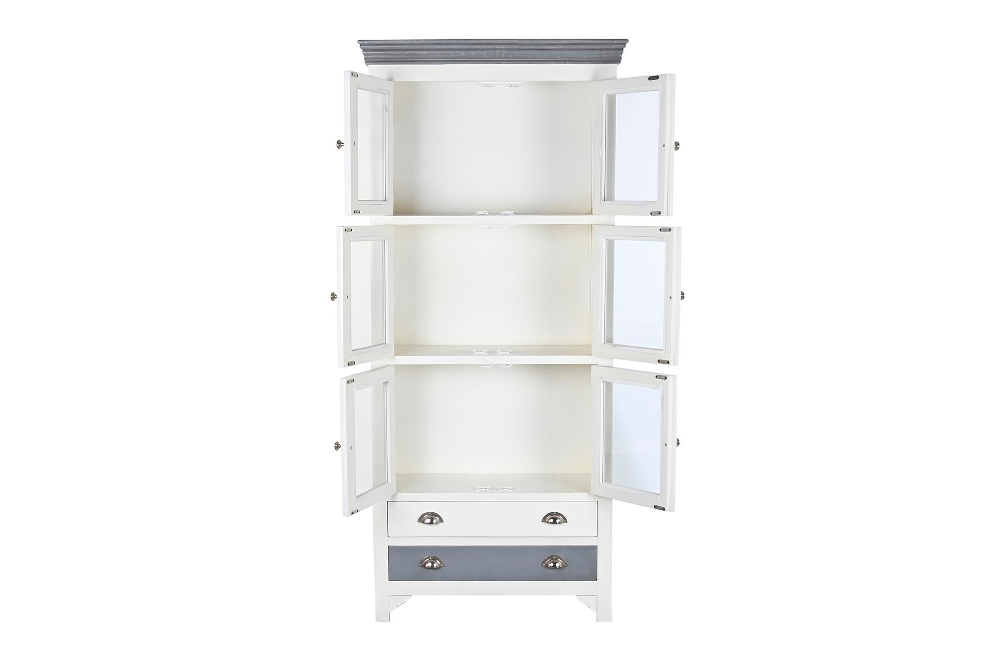 Vitrine de vidro Mango 89x40x200 branca