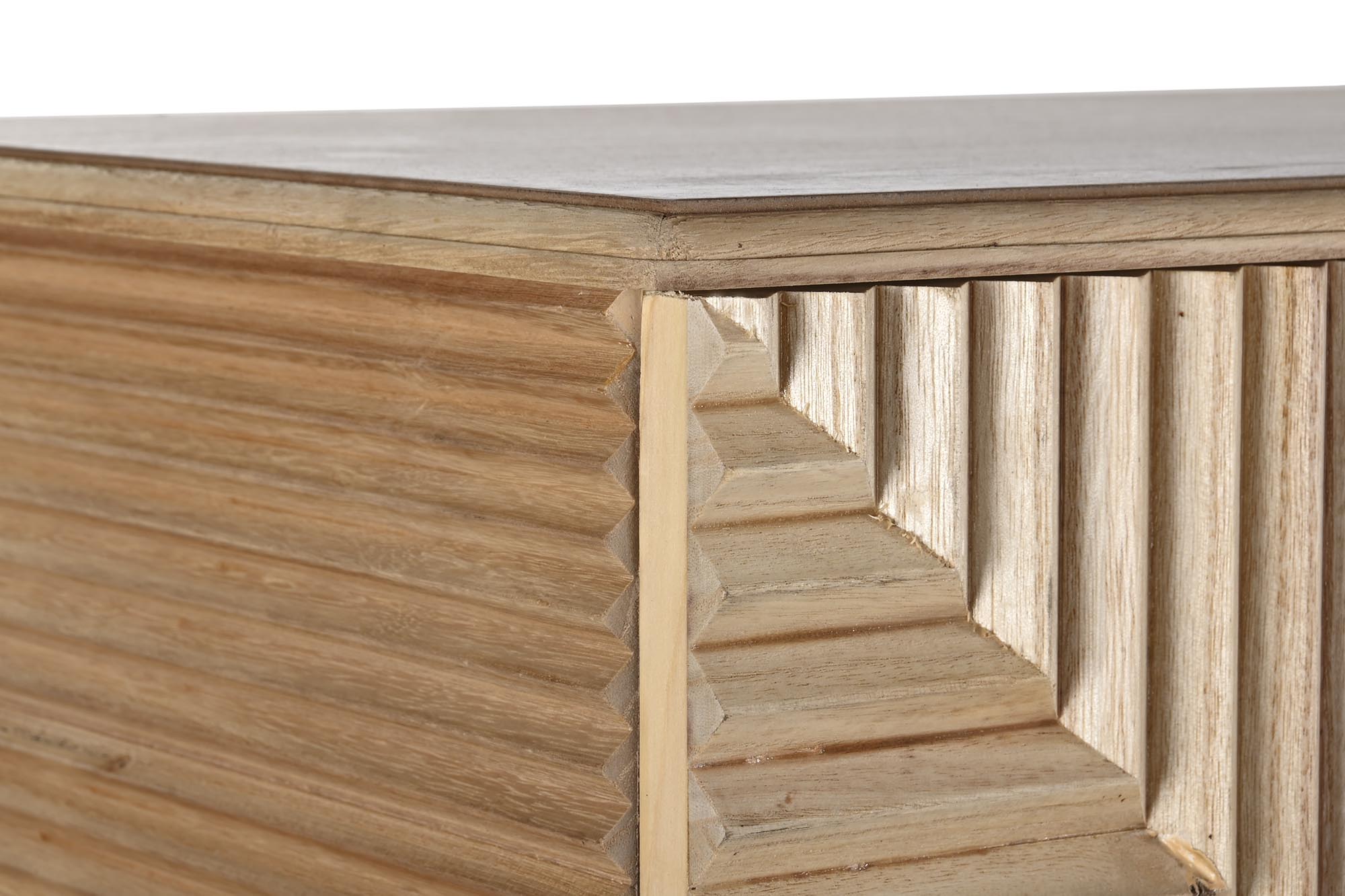 Aparador Paulownia Mdf 100X44X118 Marron Claro