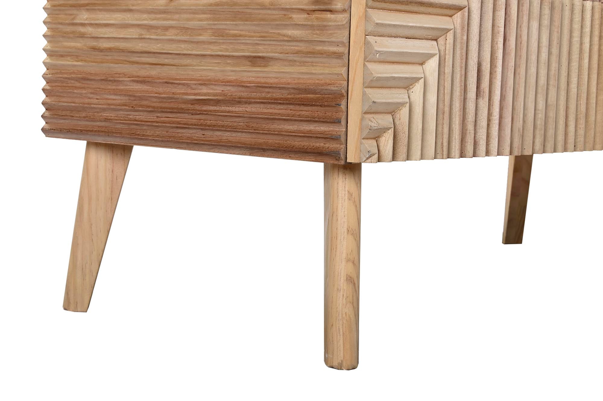 Aparador Paulownia Mdf 100X44X118 Marron Claro