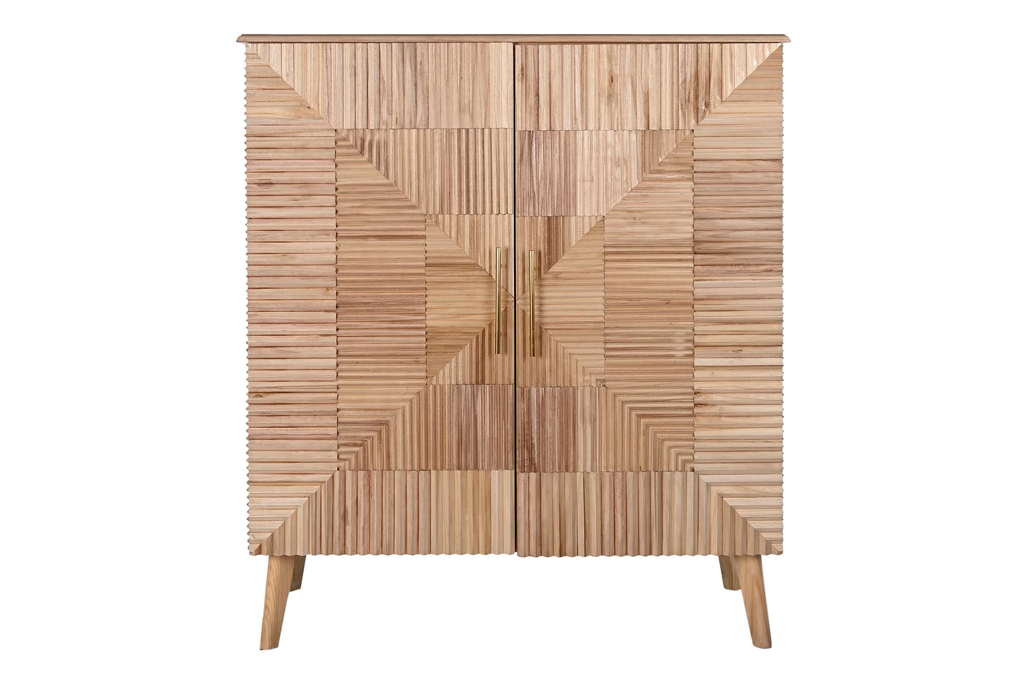 Aparador Paulownia Mdf 100X44X118 Marron Claro