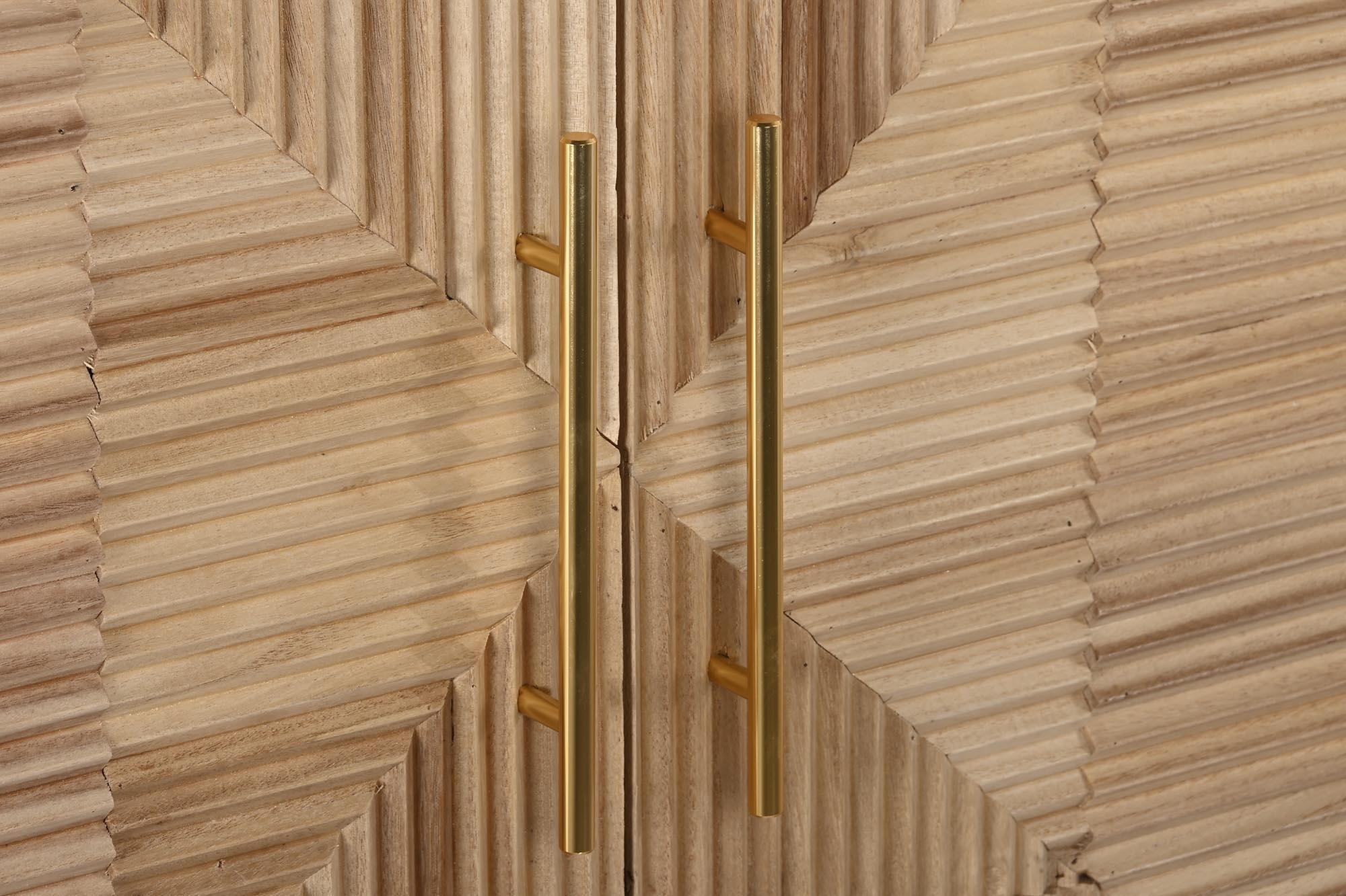 Aparador Paulownia Mdf 100X44X118 Marron Claro