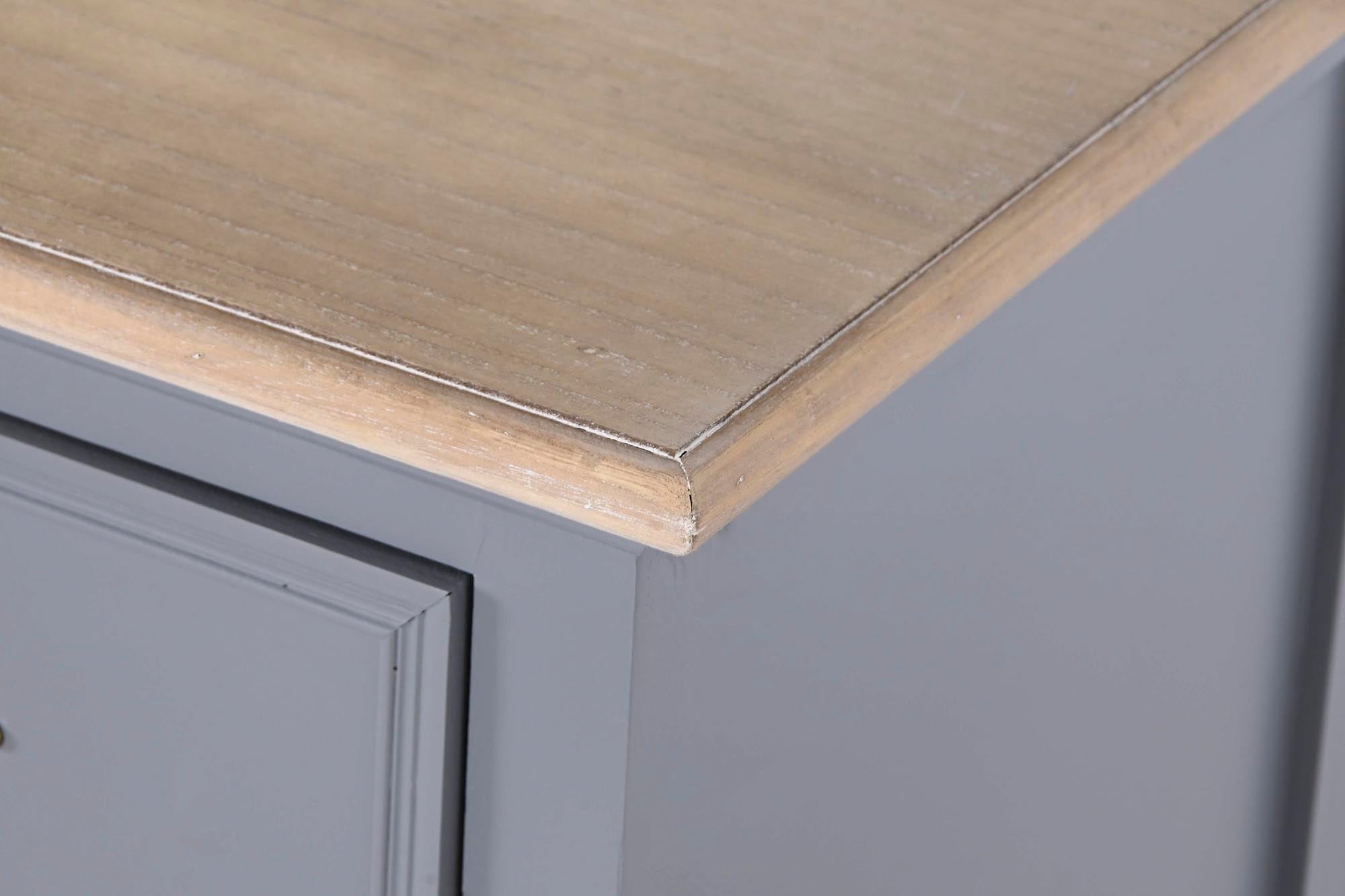 Paulownia MDF TV Cabinet 120x40x56.5 4 Drawers Grey