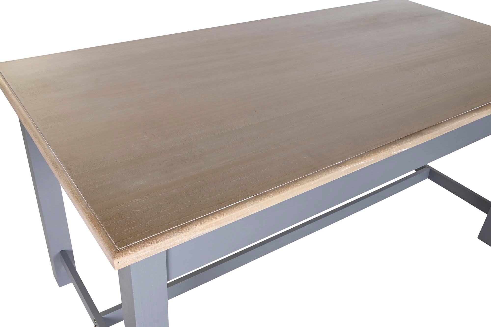Mesa de Jantar Paulownia MDF 161,5x81,5x78 Cinza