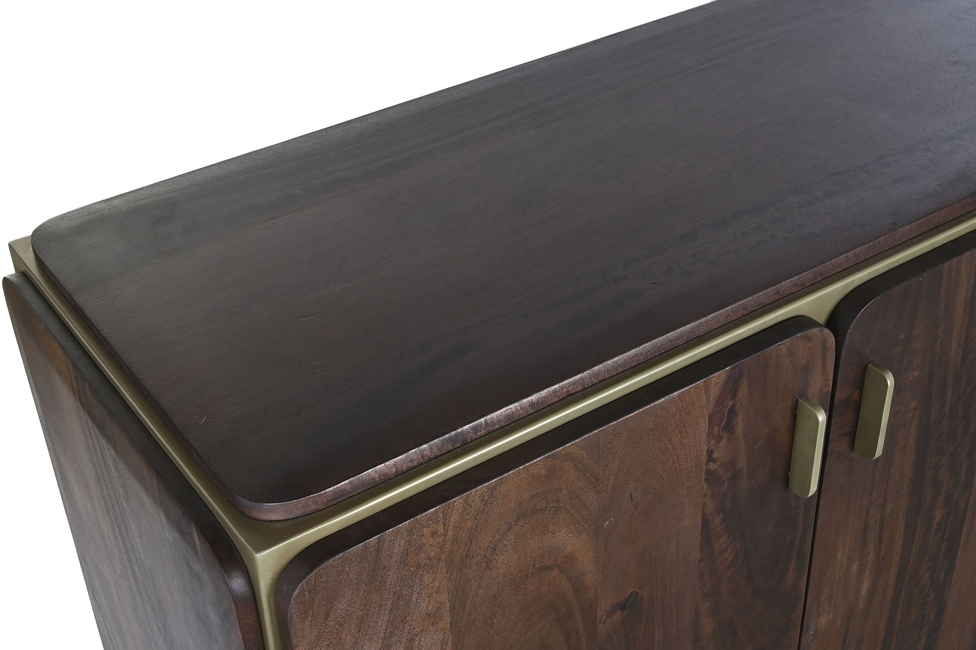 Buffet com puxador de aço 160X40X81 marrom