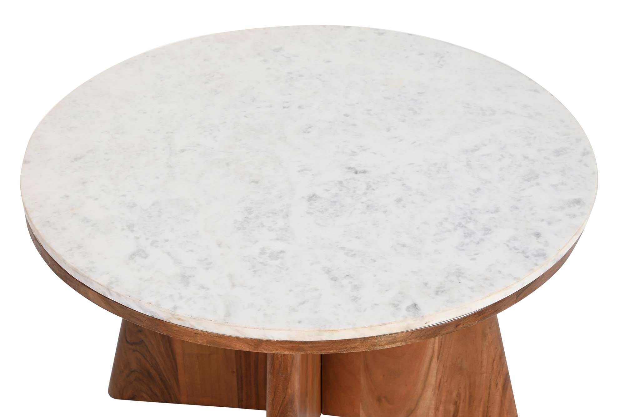 Mesa Centro Acacia Marmol 70X70X43 Blanco