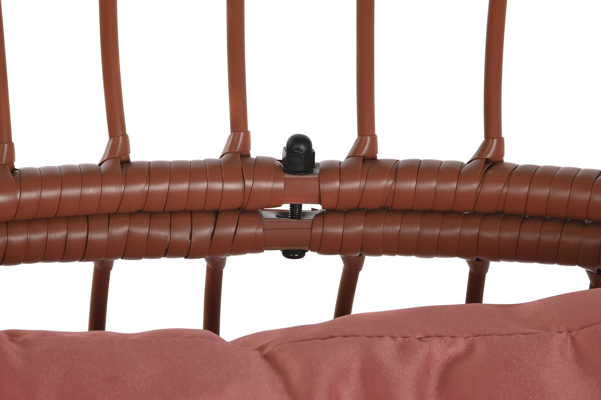 Poltrona de aço sintético rattan 99x71x147 com almofadas