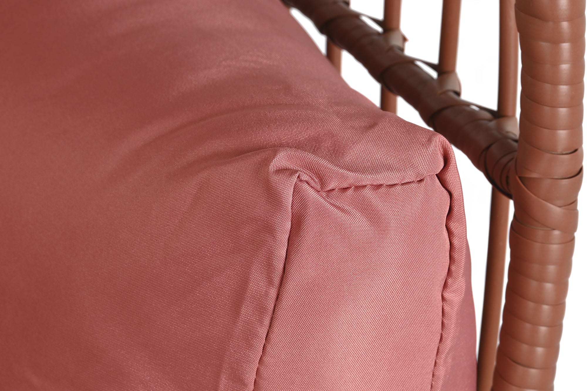 Poltrona de aço sintético rattan 99x71x147 com almofadas