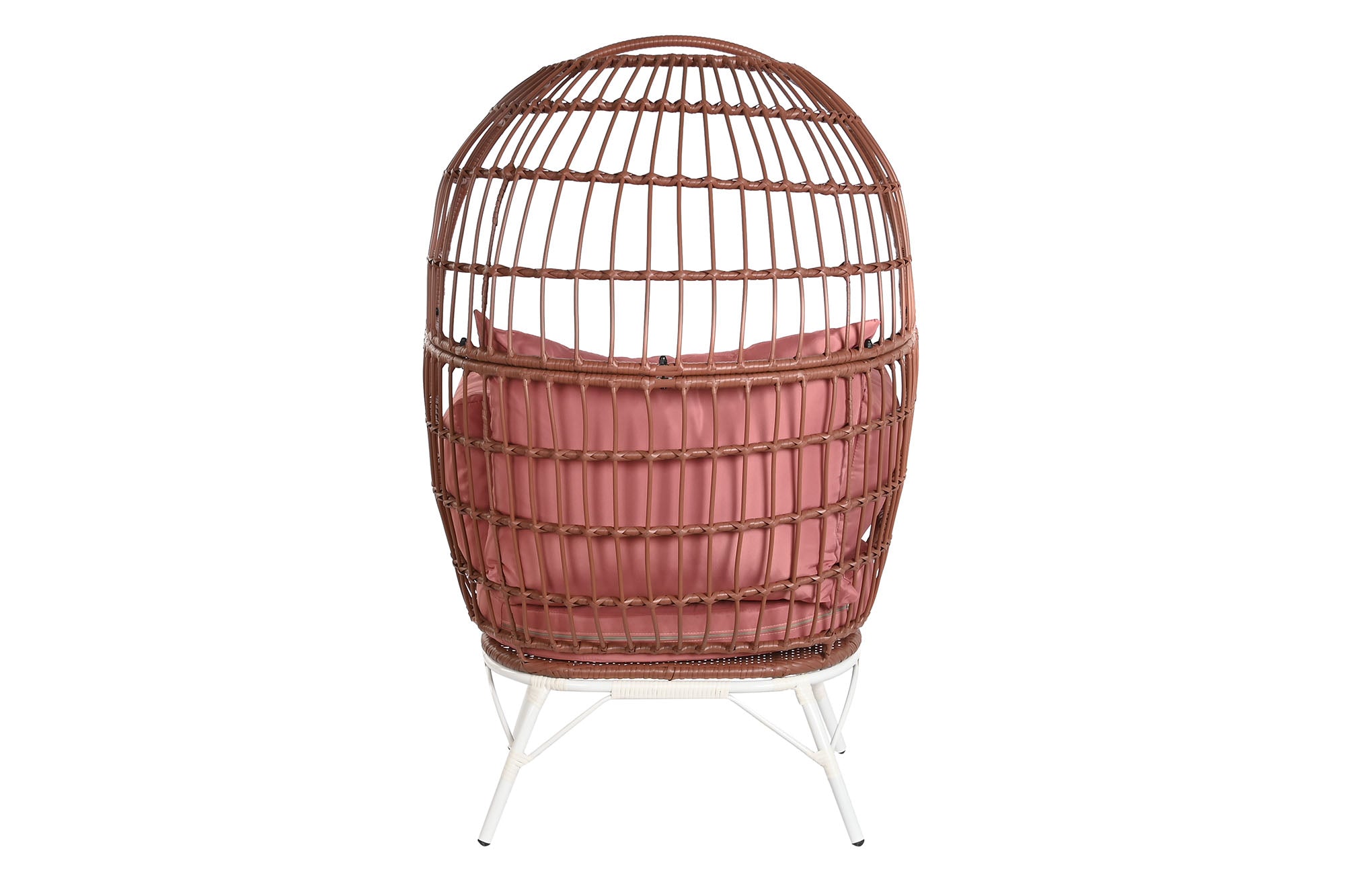 Synthetic Rattan Steel Armchair 99x71x147 With Cushions