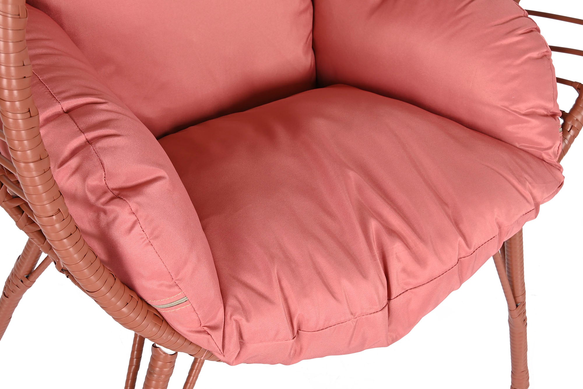 Sillon Ratan Sintetico Acero 90X65X151 Con Cojines