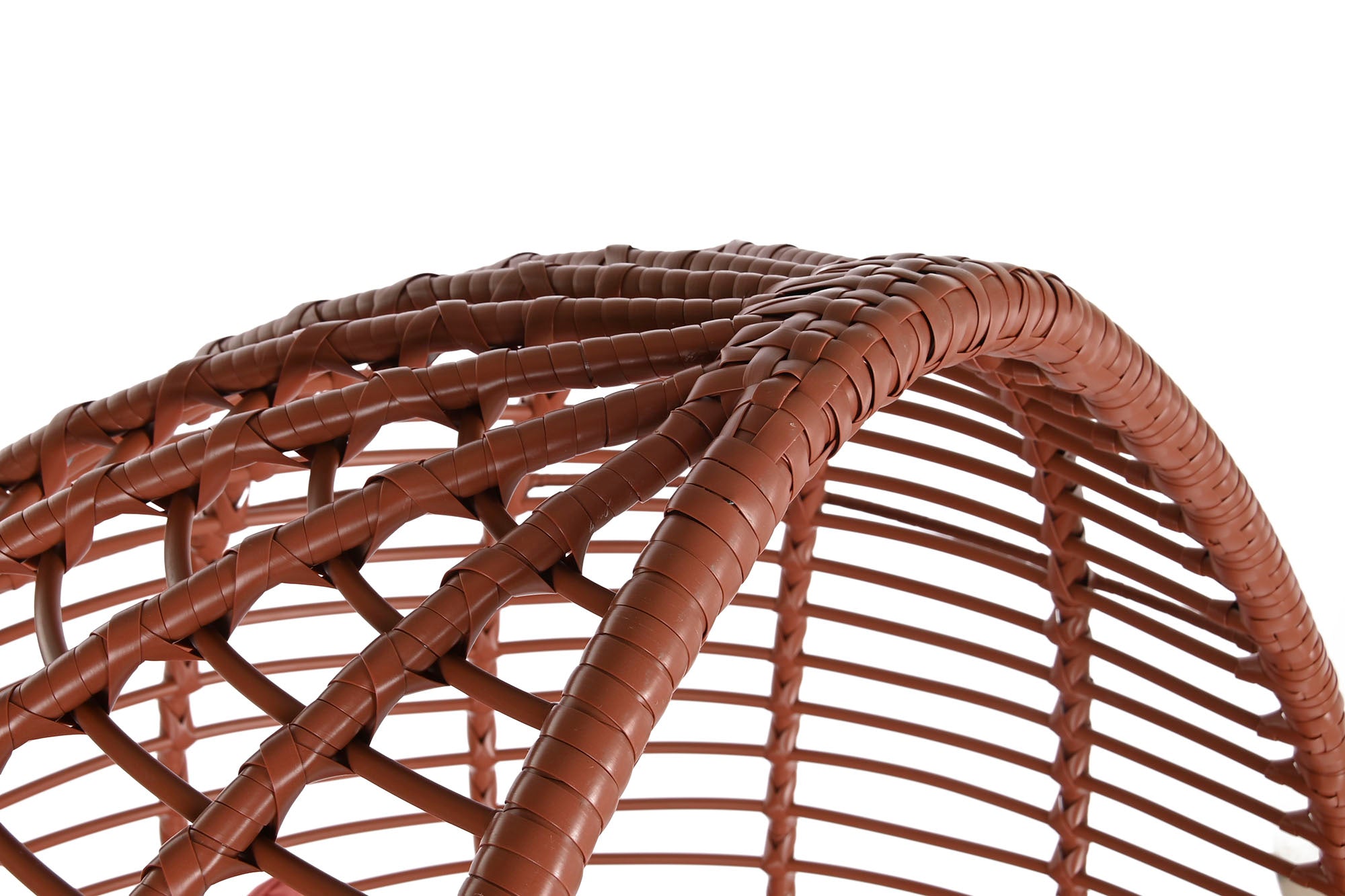 Poltrona de aço sintético rattan 90x65x151 com almofadas