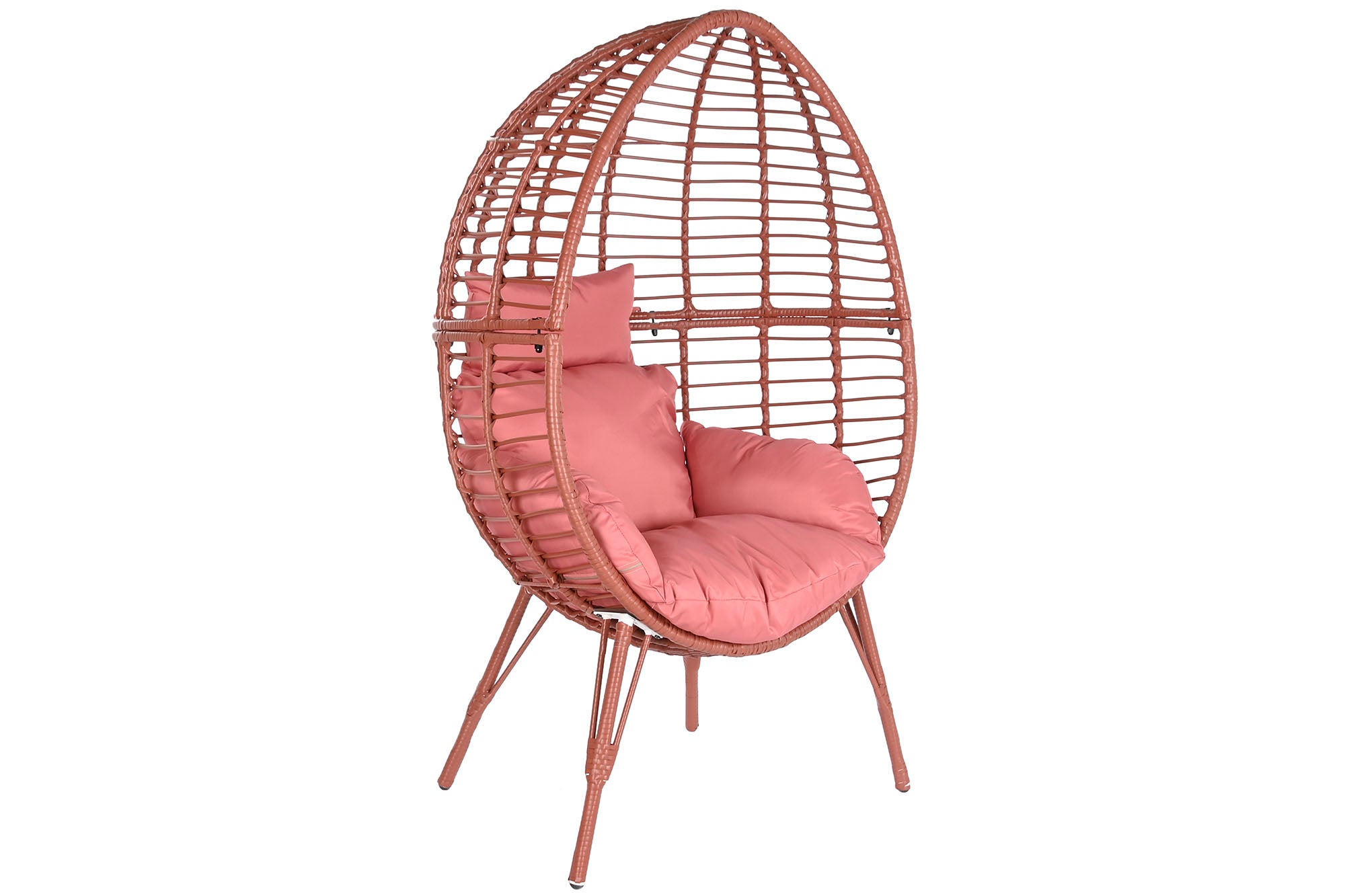 Sillon Ratan Sintetico Acero 90X65X151 Con Cojines