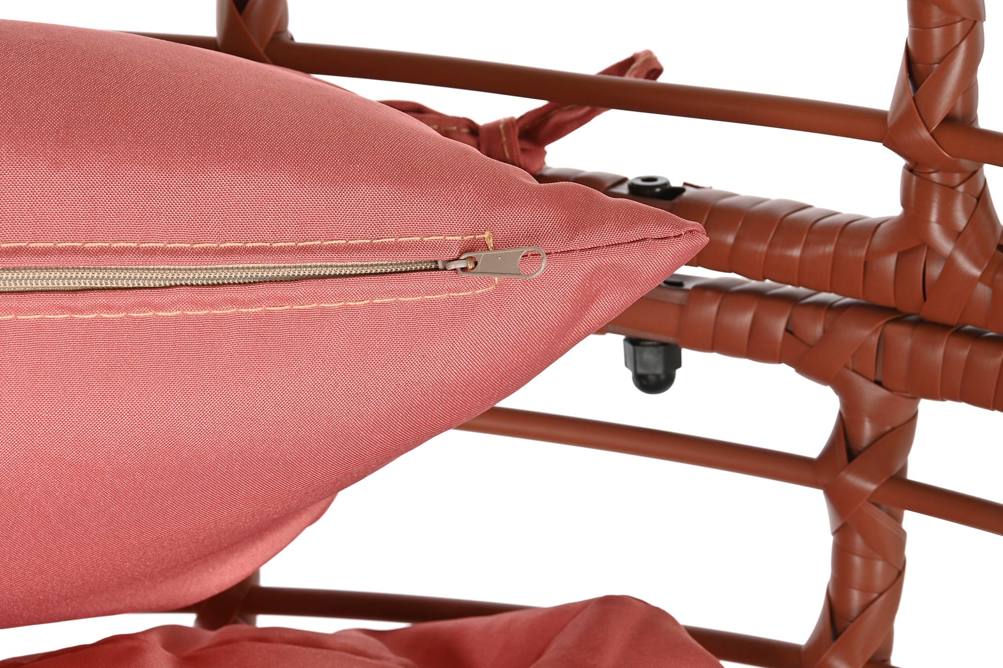 Sillon Ratan Sintetico Acero 90X65X151 Con Cojines