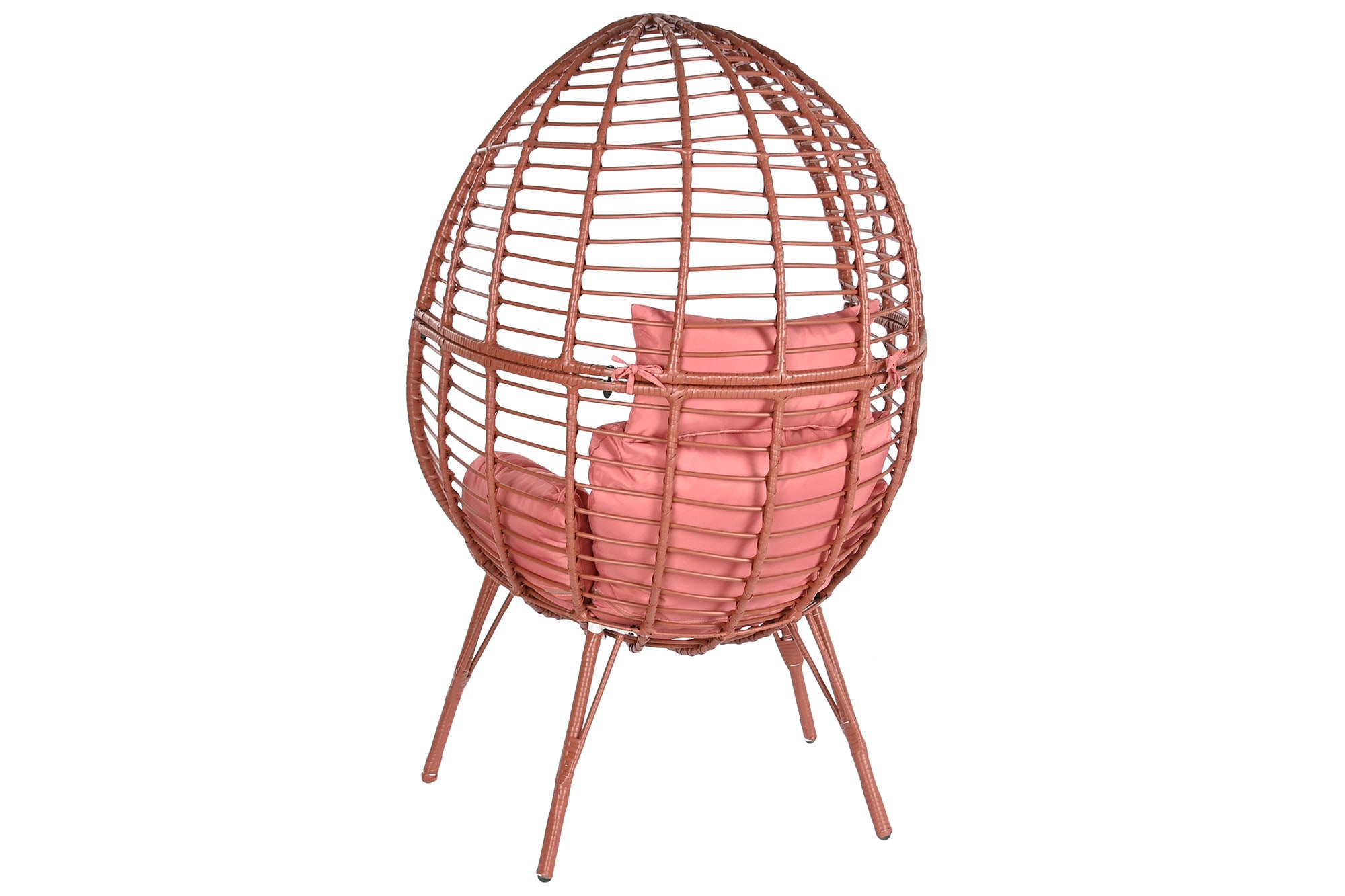 Synthetic Rattan Steel Armchair 90x65x151 With Cushions