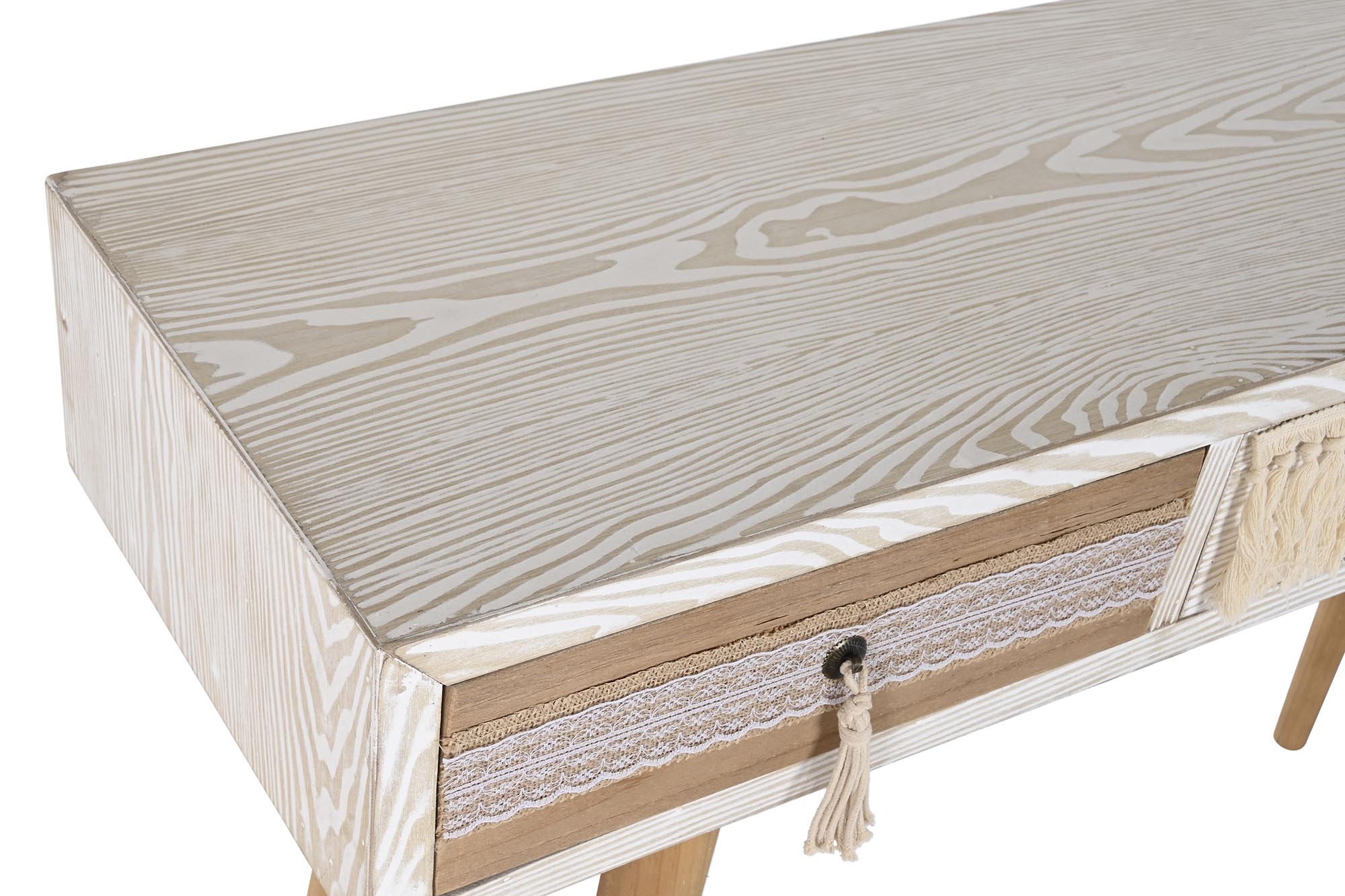 Consola Abeto Algodon 120X35X80 Blanco