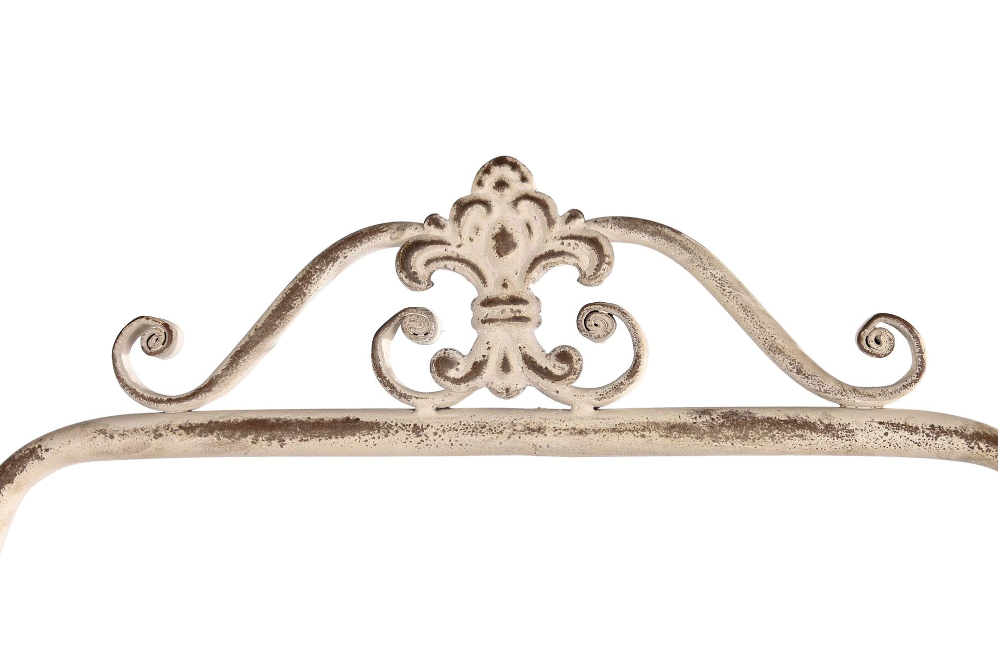 Porta-garrafas de metal 39 x 9,5 x 102,5 cm branco envelhecido