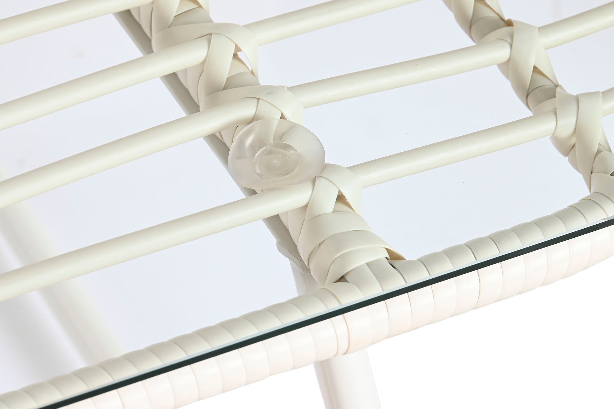 Conjunto de 4 sofás de vime sintético 124x74x84 com almofadas