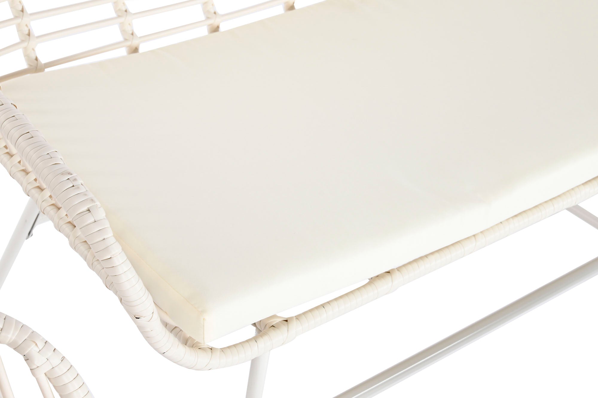 Conjunto de 4 sofás de vime sintético 124x74x84 com almofadas