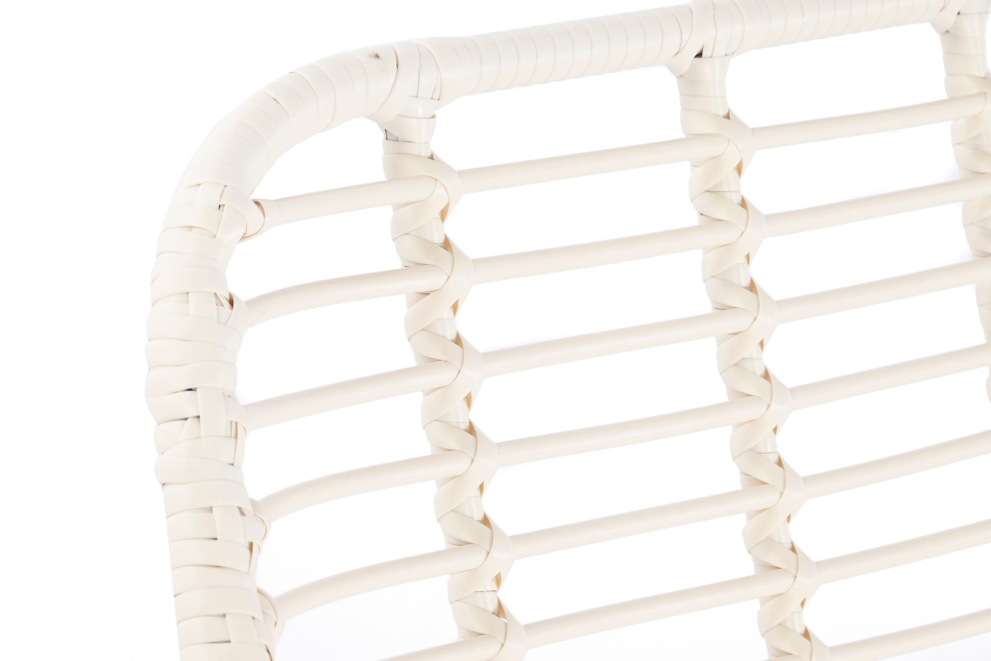 Conjunto de 4 sofás de vime sintético 124x74x84 com almofadas