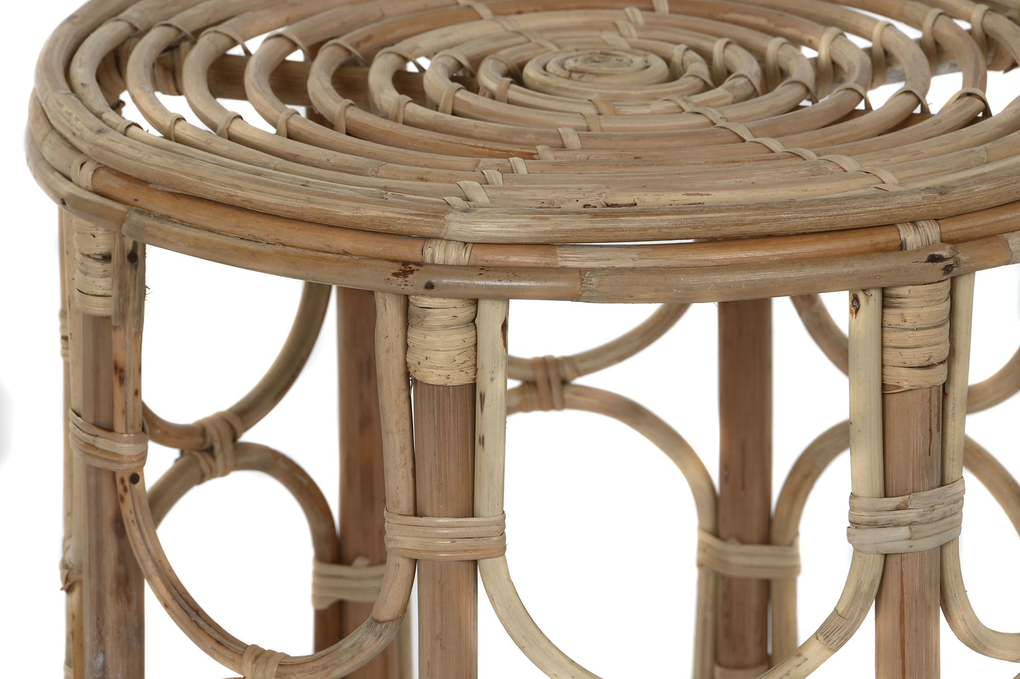 Mesa Lateral de Ratan 38X38X38 Natural