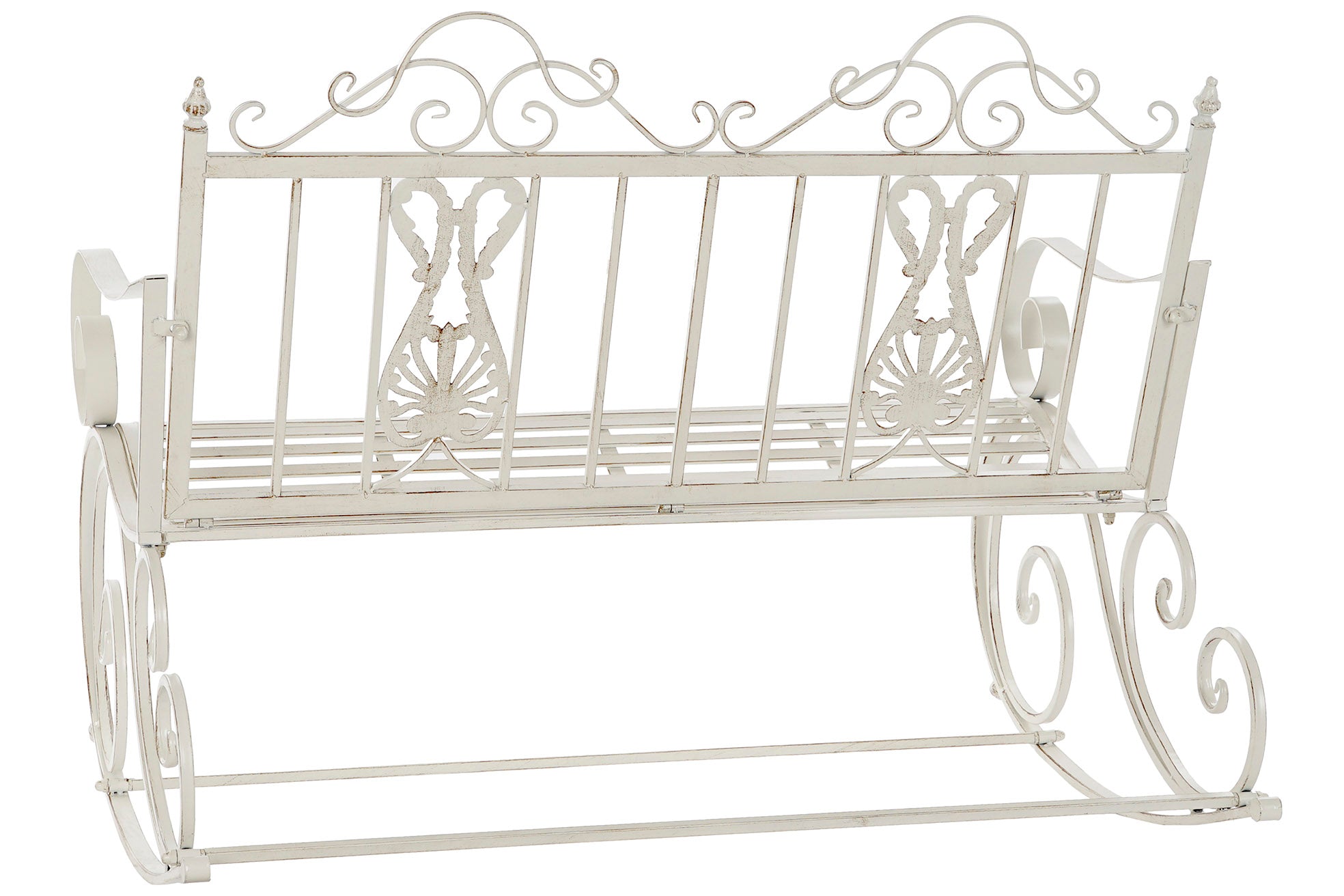 Rocking Chair Metal 118X90X92 Worn Aged