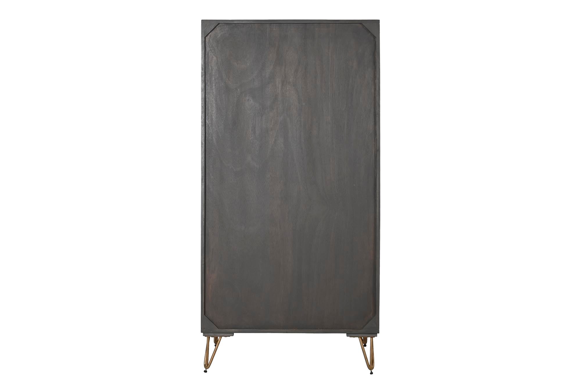 Guarda-roupa de metal Mango 70X45X142 Marrom